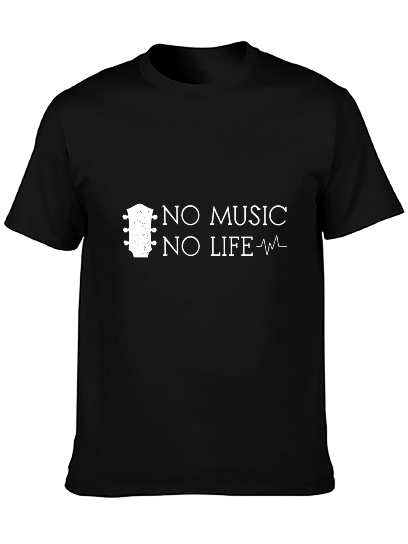 No Music No Life Black T-Shirt