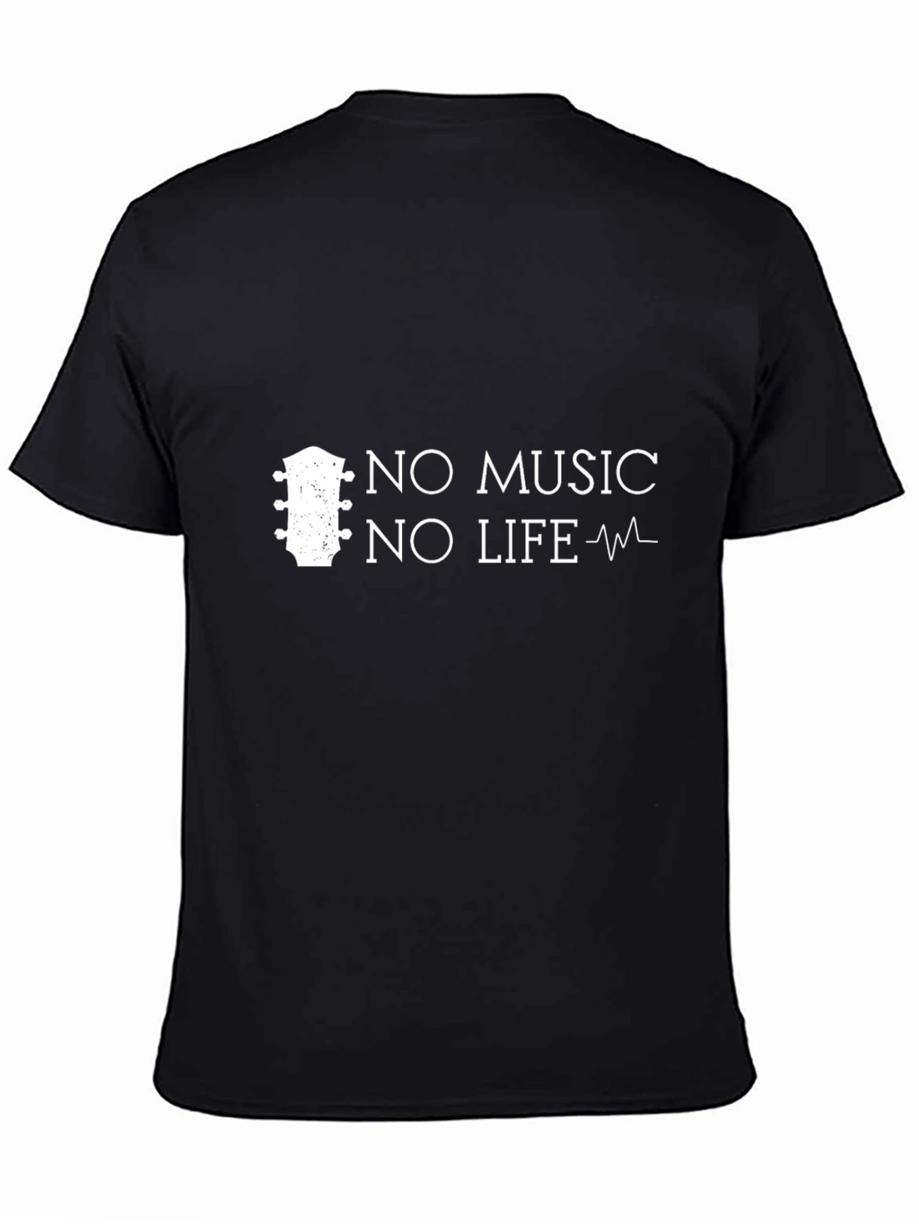 No Music No Life Black T-Shirt
