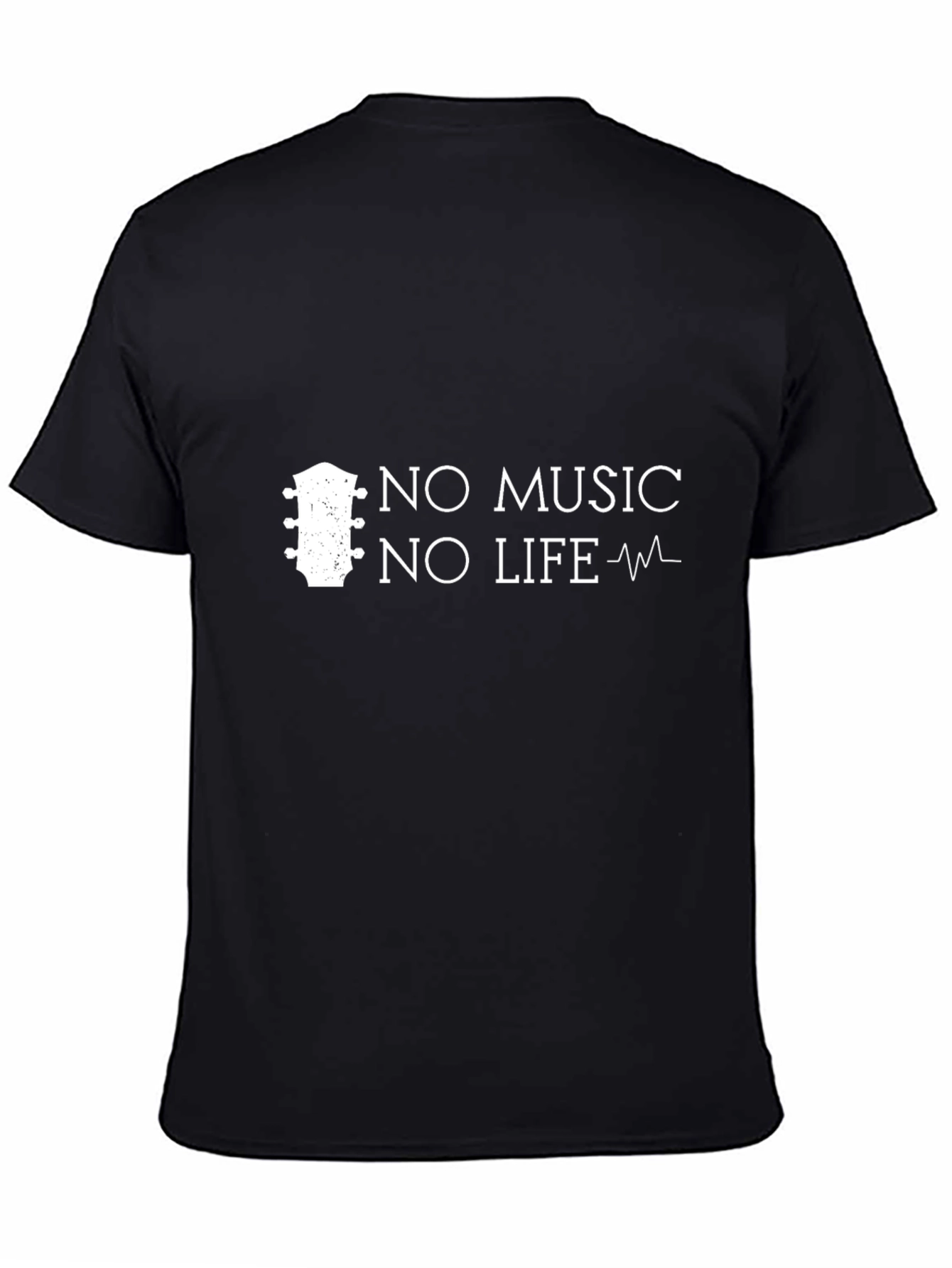 No Music No Life Black T-Shirt