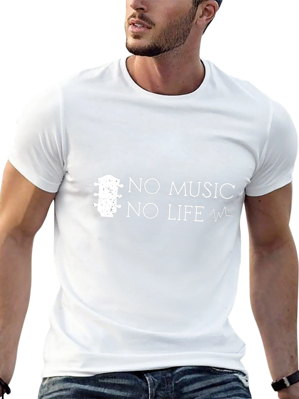 No Music No Life Black T-Shirt