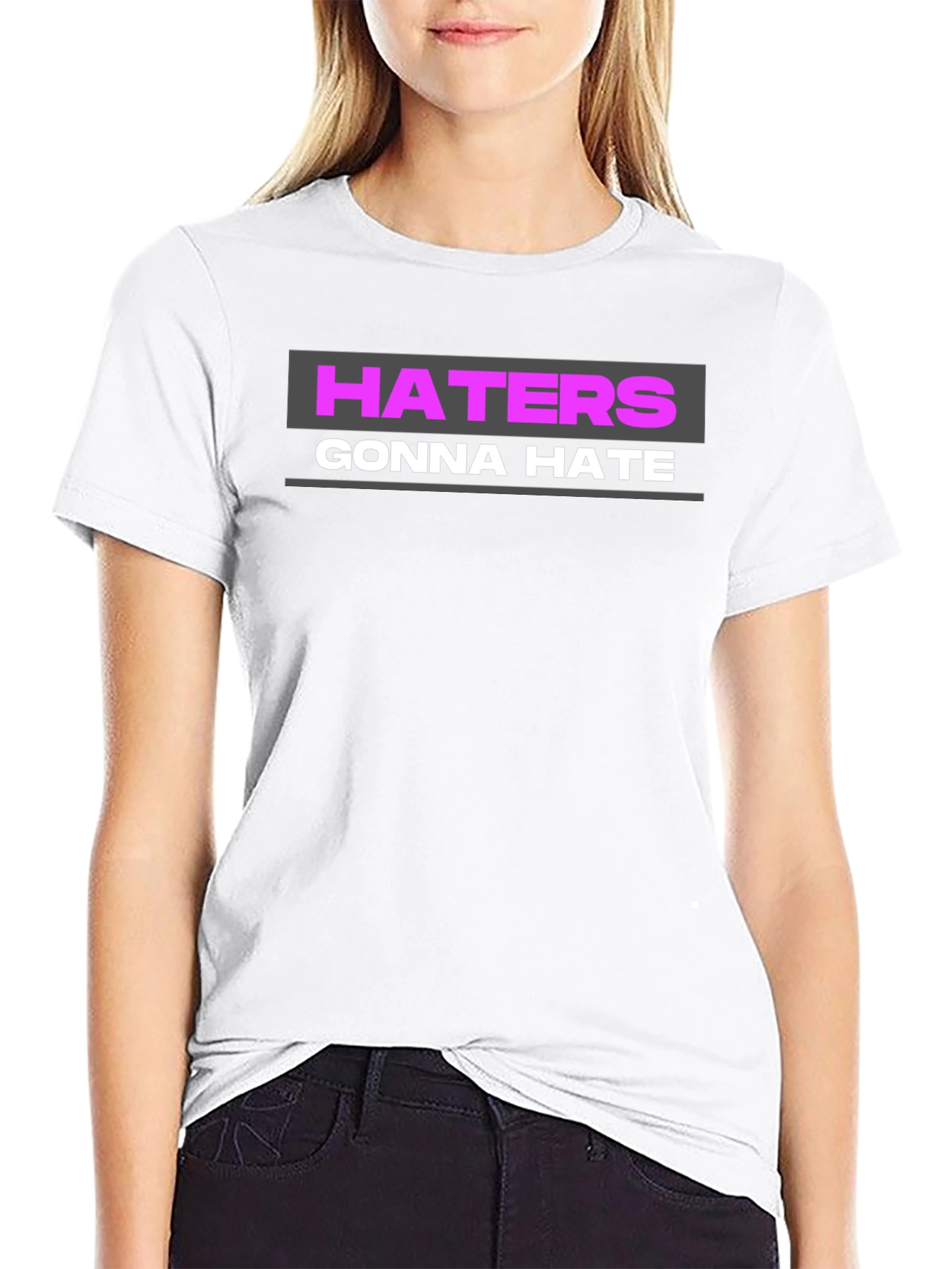 Haters Gonna Hate Graphic Tee - Black T-Shirt