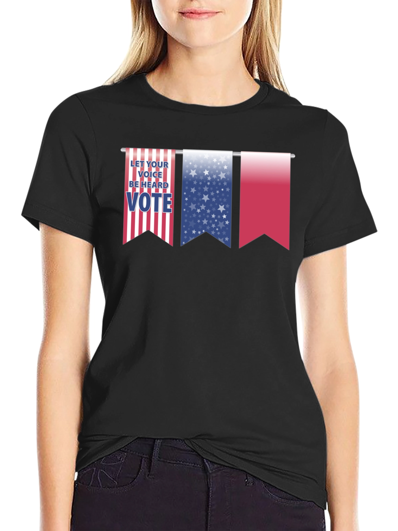 Patriotic Vote Graphic T-Shirt - Let Your Voice Be Heard