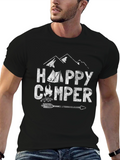 Happy Camper Graphic T-Shirt - Camping Adventure