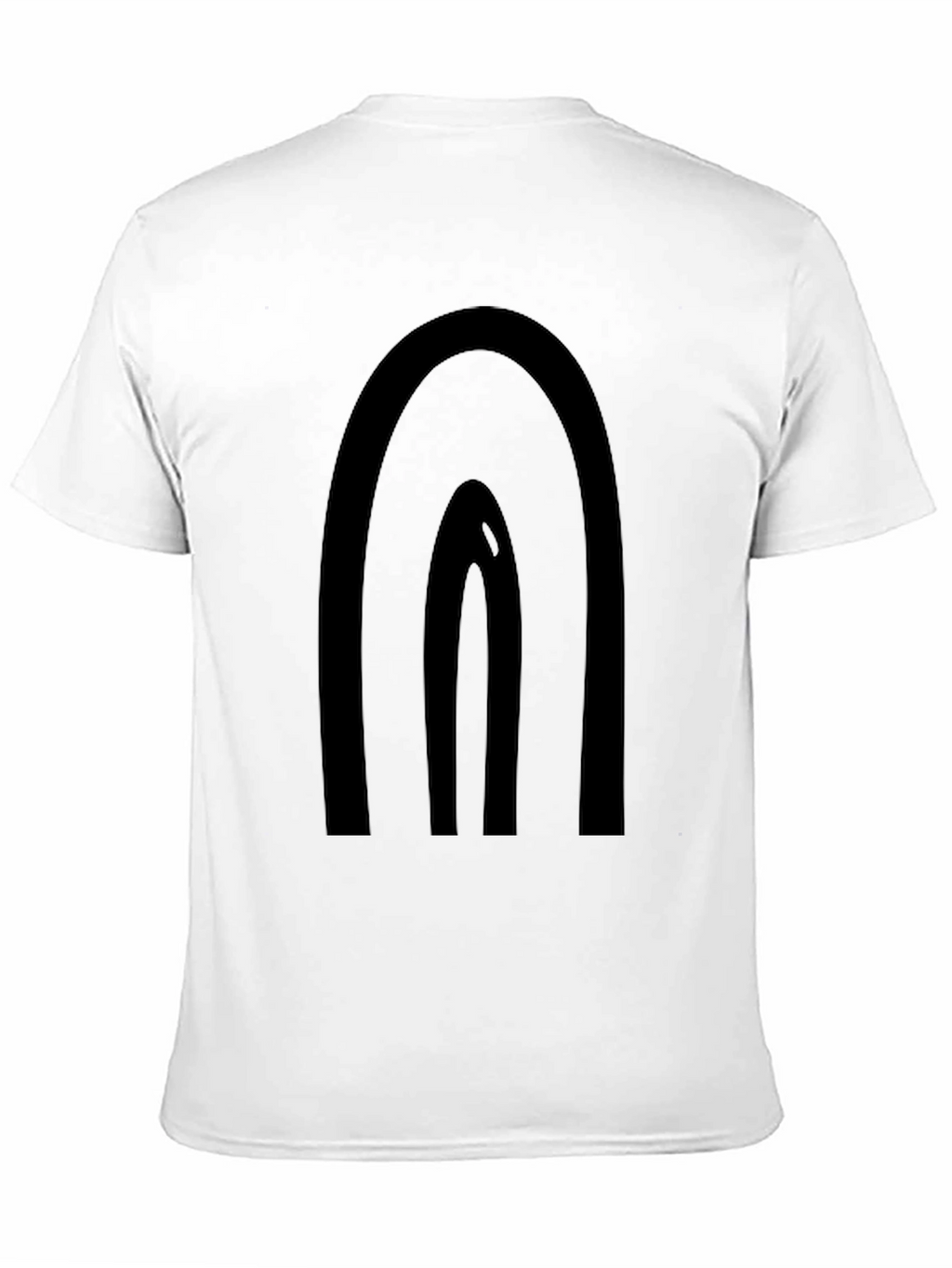 Minimalist Black Rainbow Graphic T-Shirt