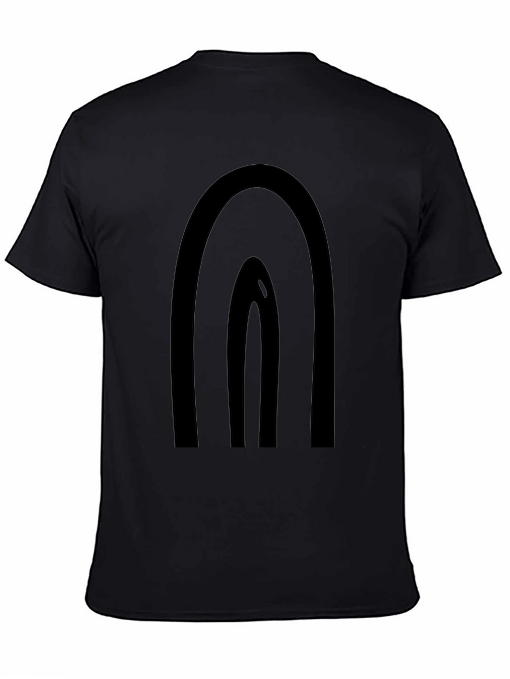 Minimalist Black Rainbow Graphic T-Shirt