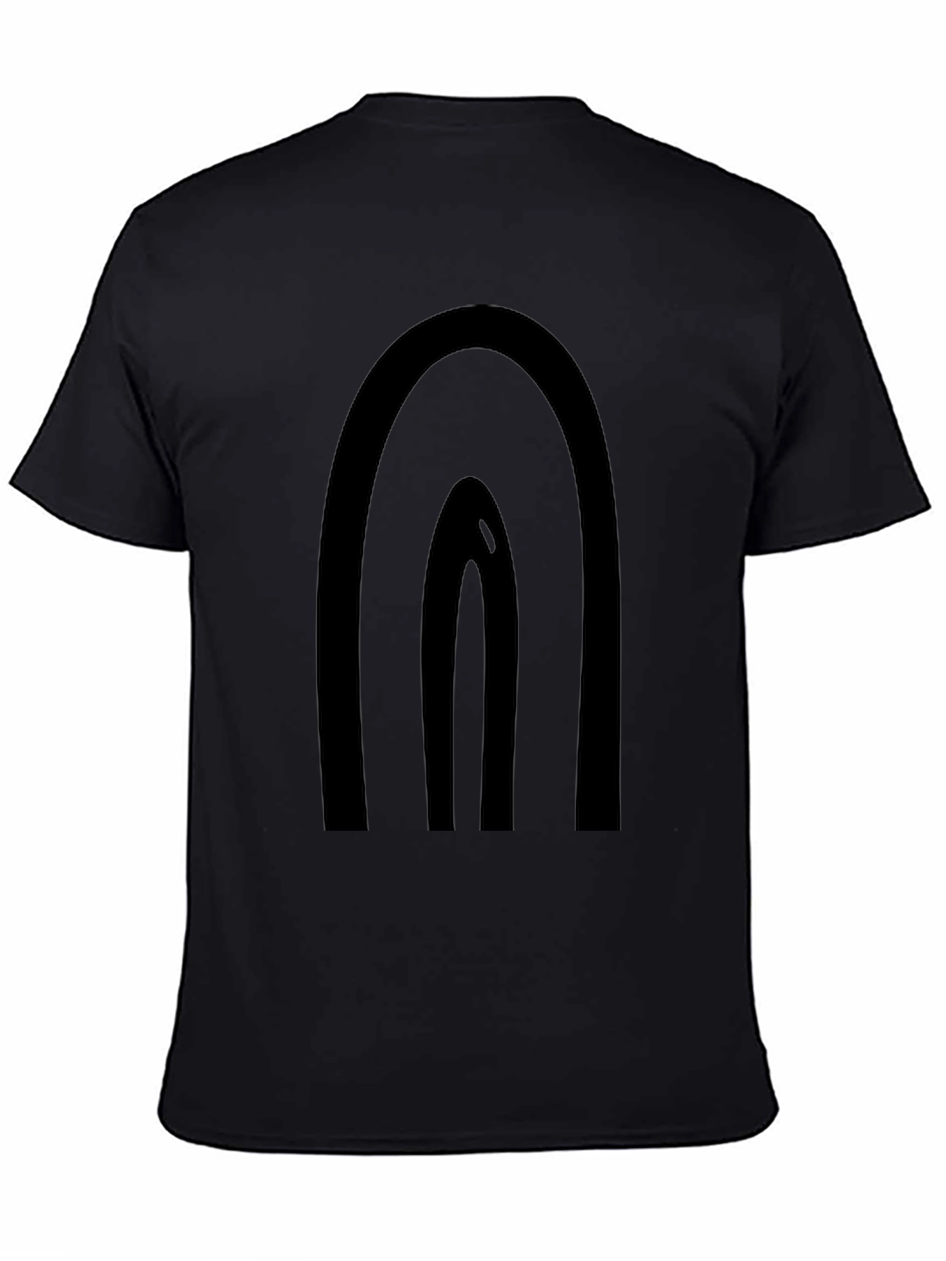 Minimalist Black Rainbow Graphic T-Shirt