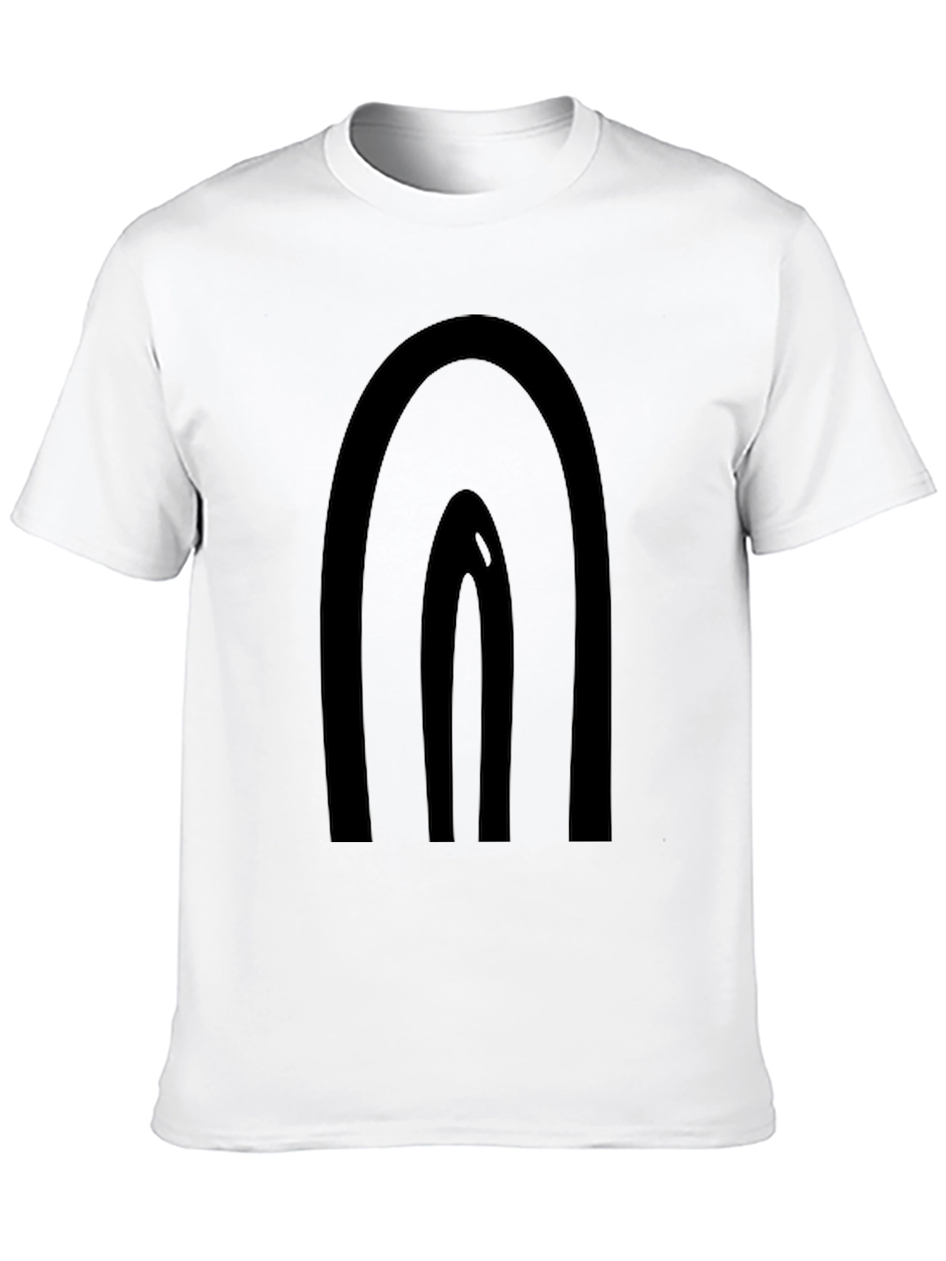Minimalist Black Rainbow Graphic T-Shirt