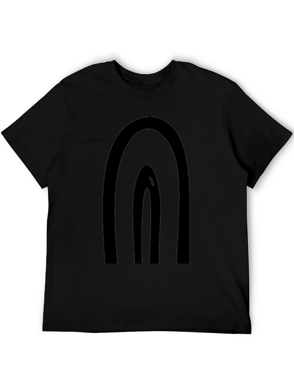 Minimalist Black Rainbow Graphic T-Shirt