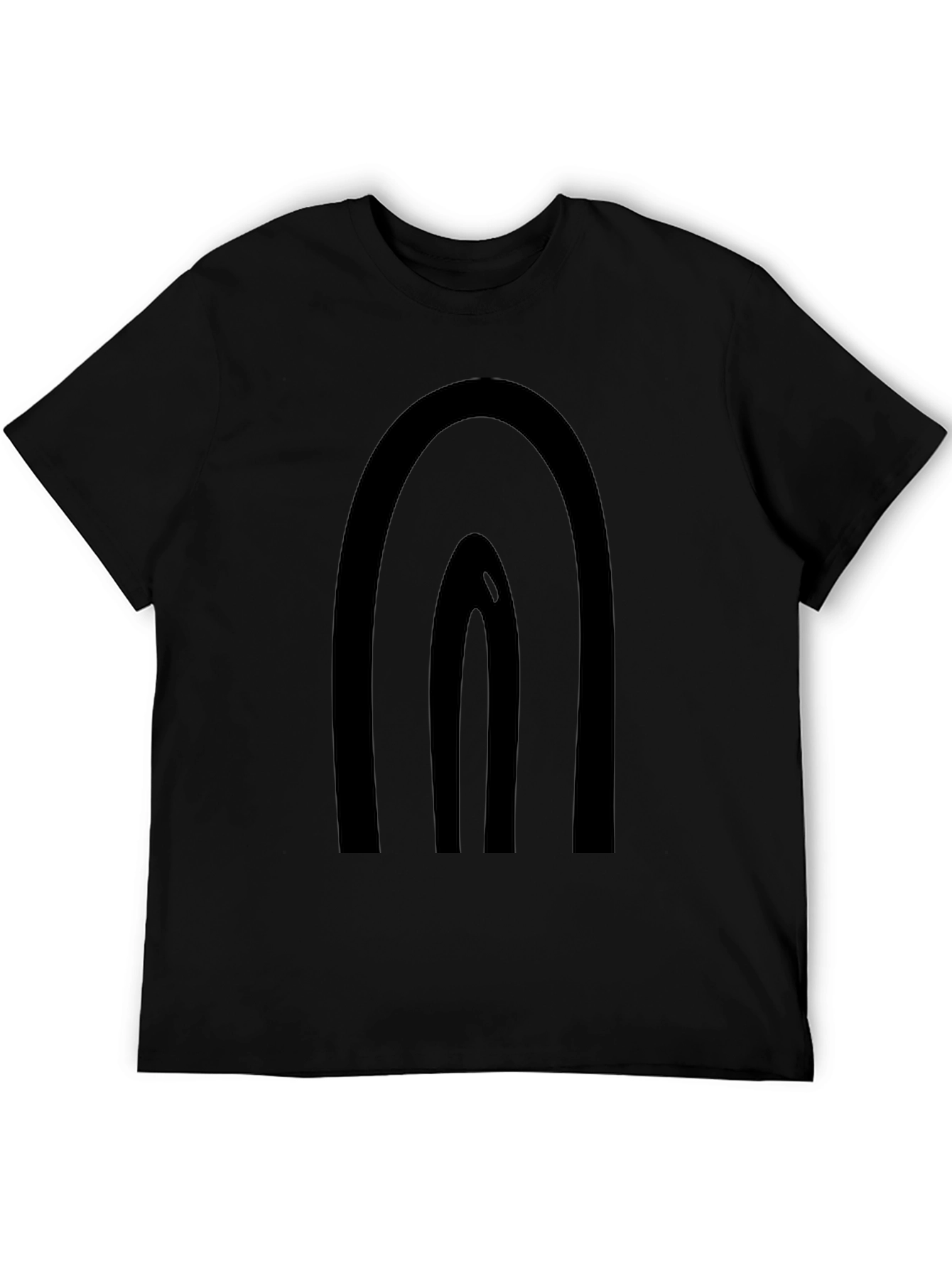 Minimalist Black Rainbow Graphic T-Shirt