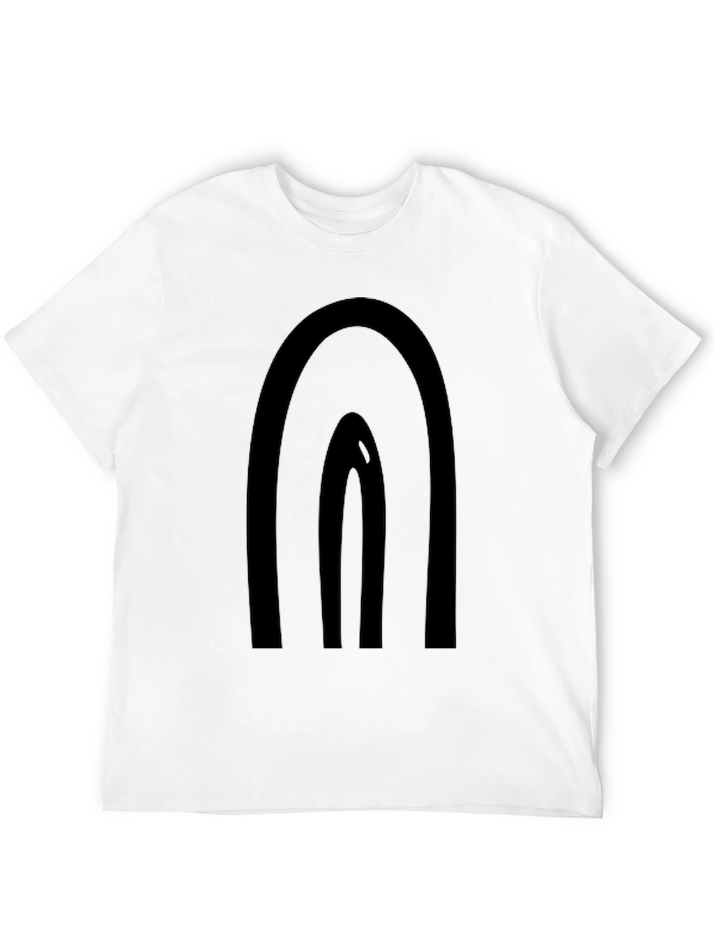 Minimalist Black Rainbow Graphic T-Shirt