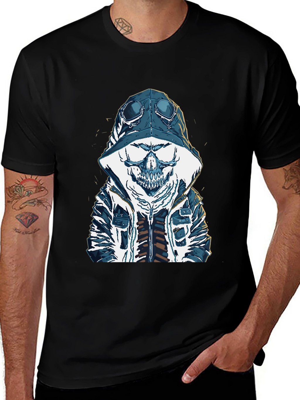 Skull Graphic Print Tee