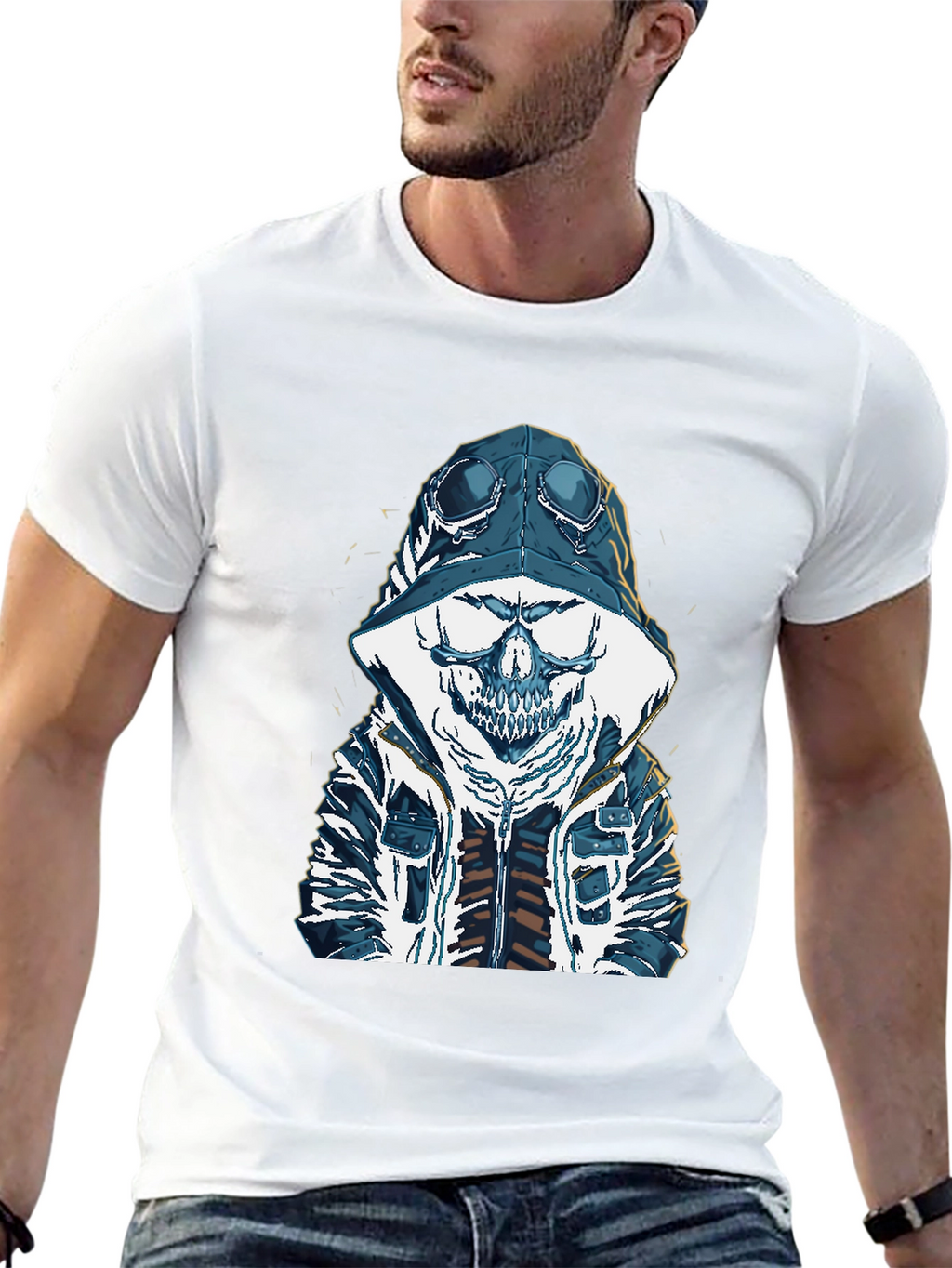 Skull Graphic Print Tee