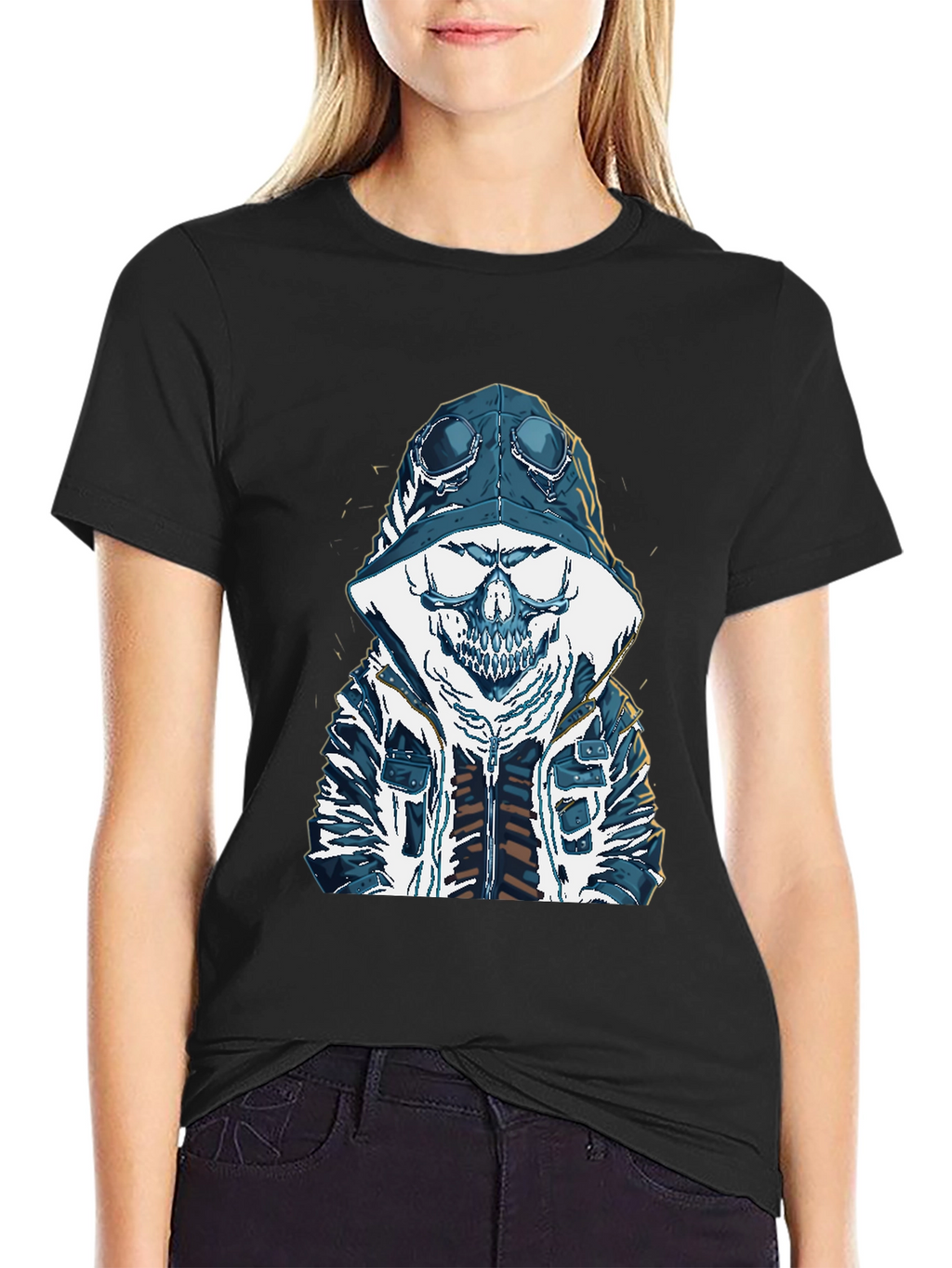 Skull Graphic Print Tee