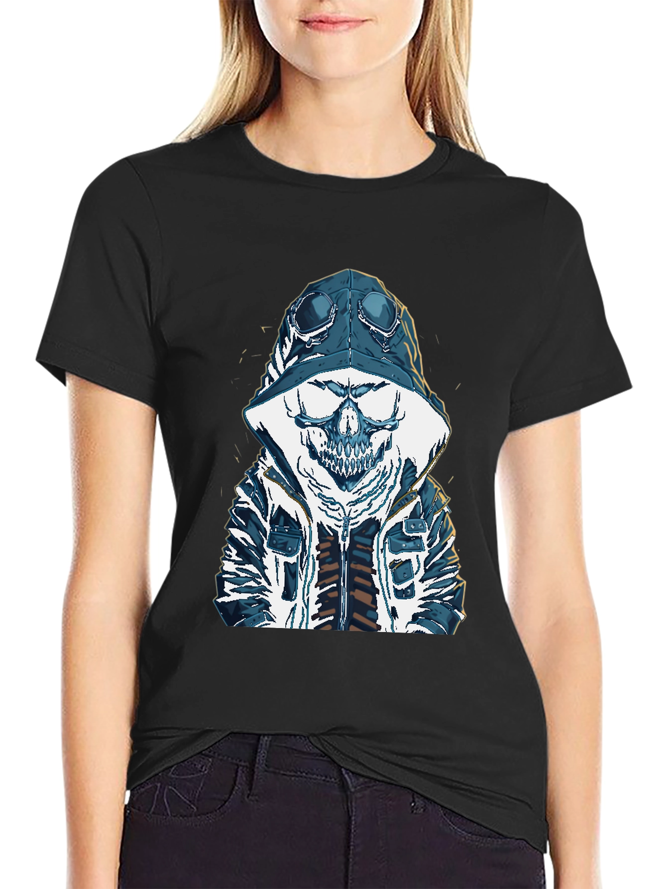 Skull Graphic Print Tee