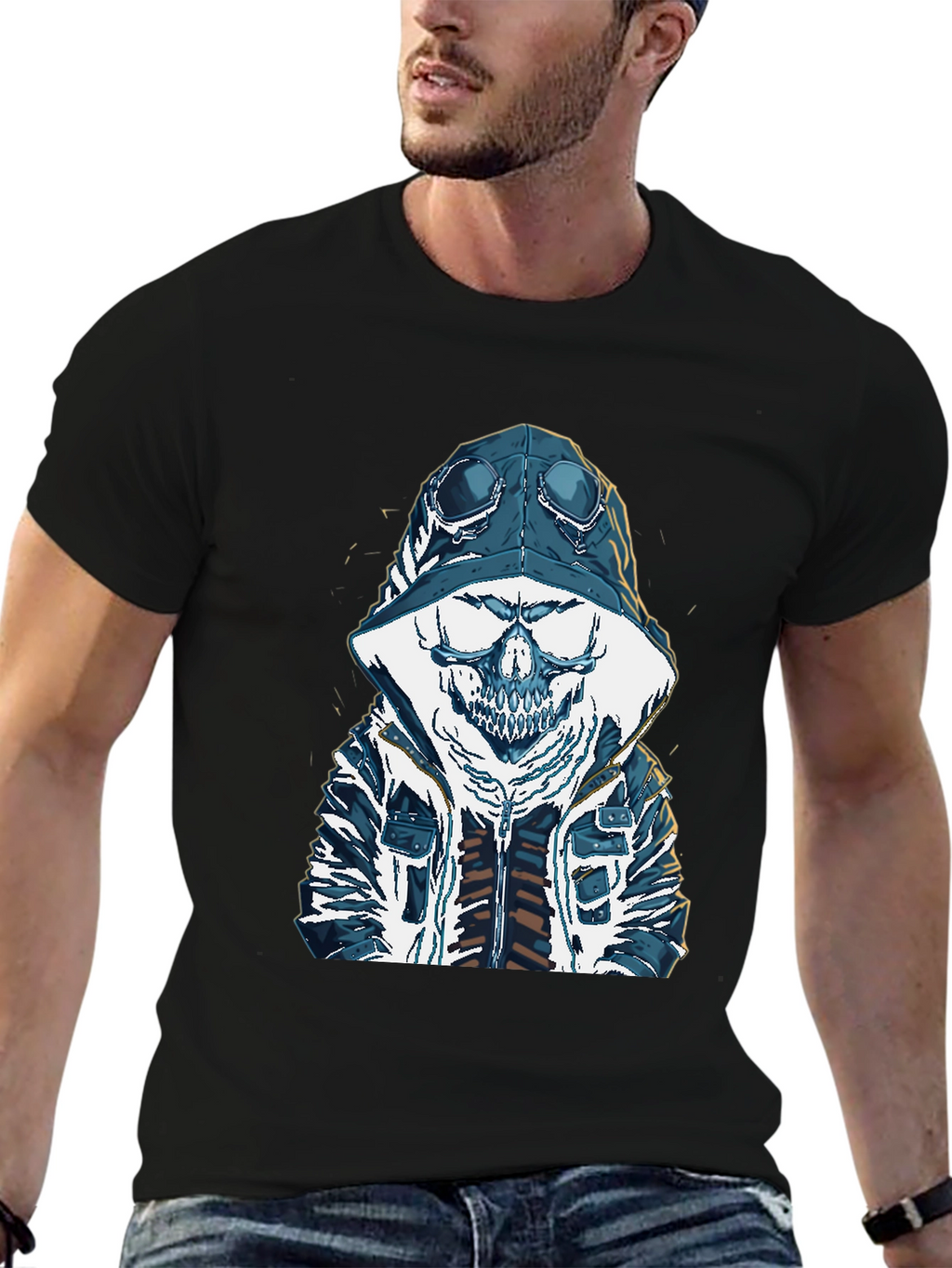 Skull Graphic Print Tee