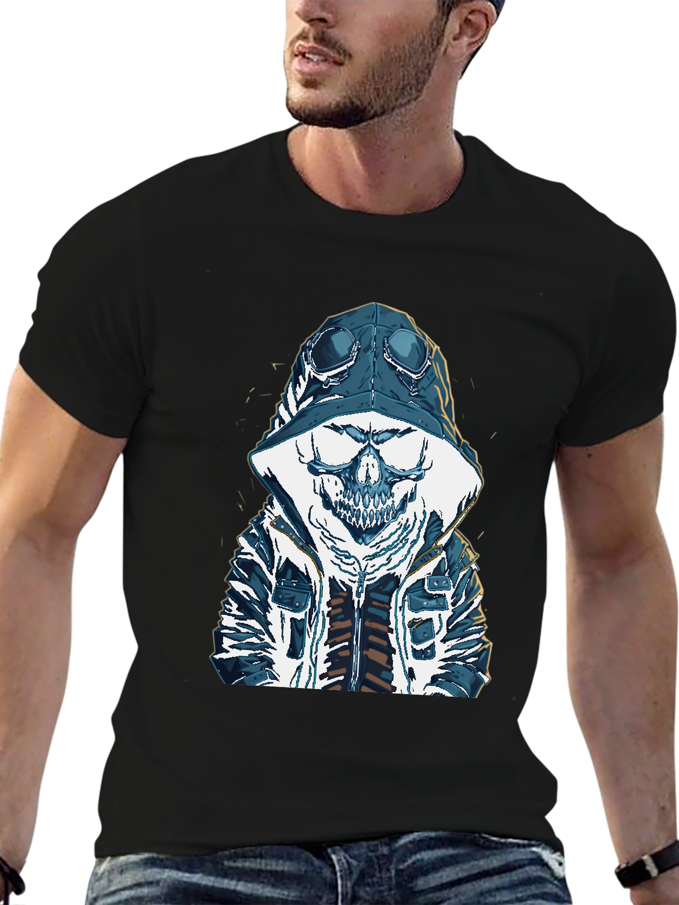 Skull Graphic Print Tee