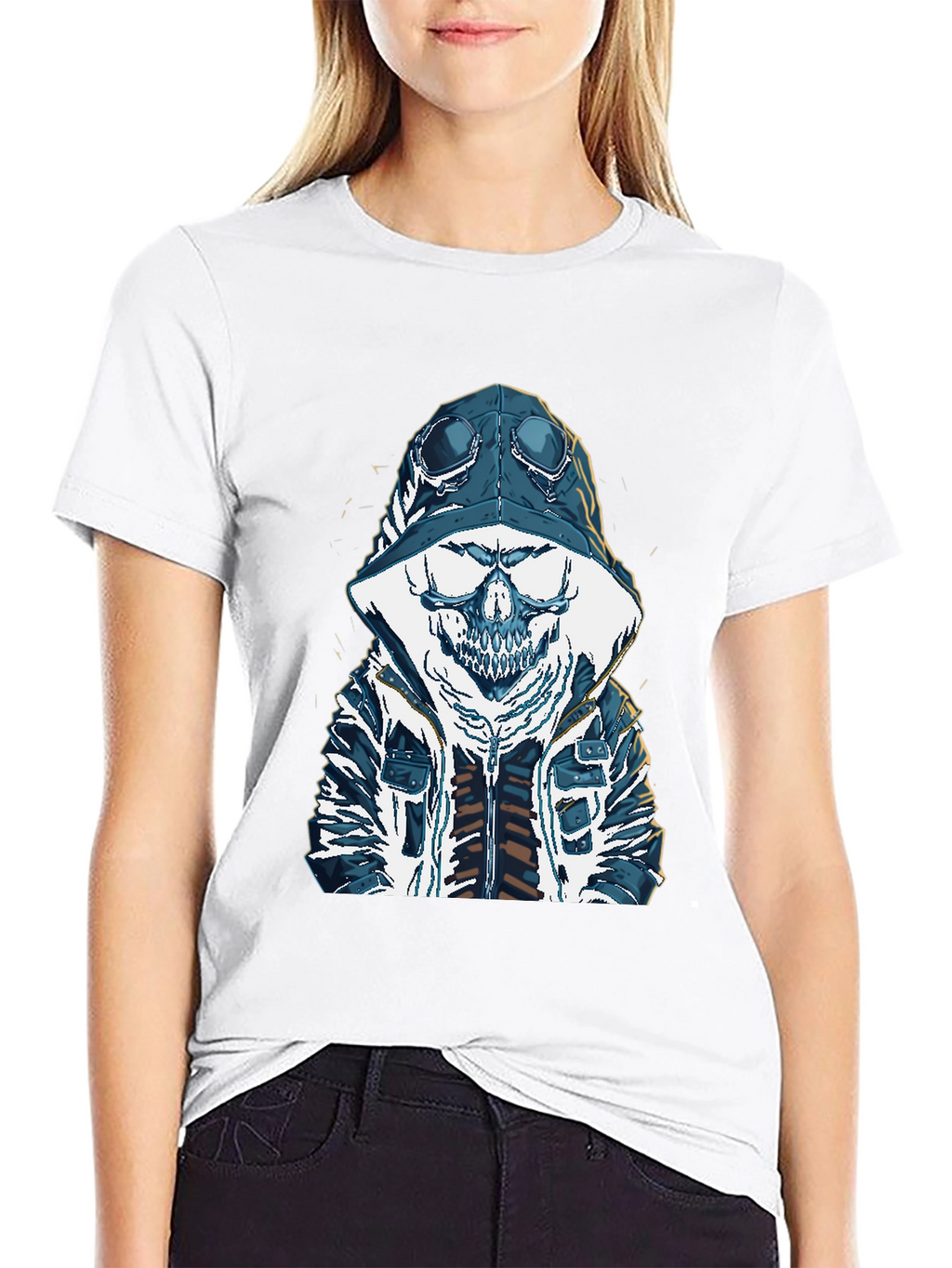 Skull Graphic Print Tee