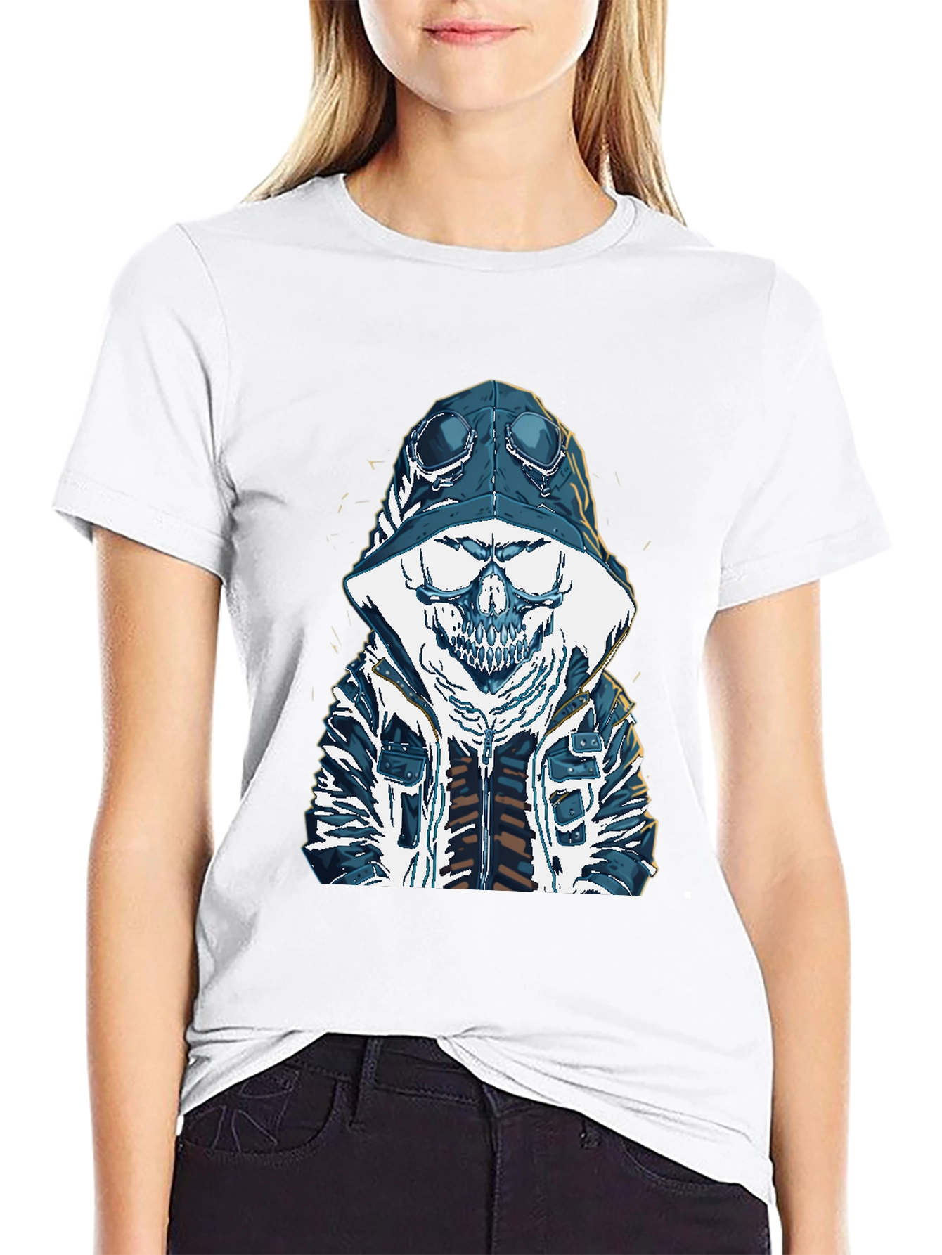 Skull Graphic Print Tee