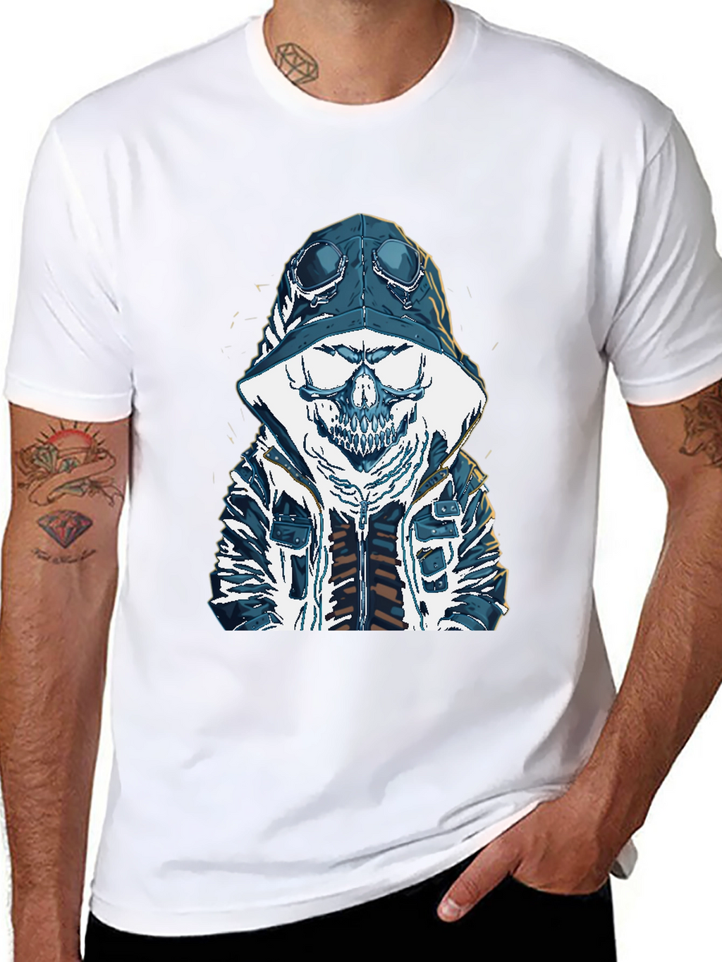 Skull Graphic Print Tee