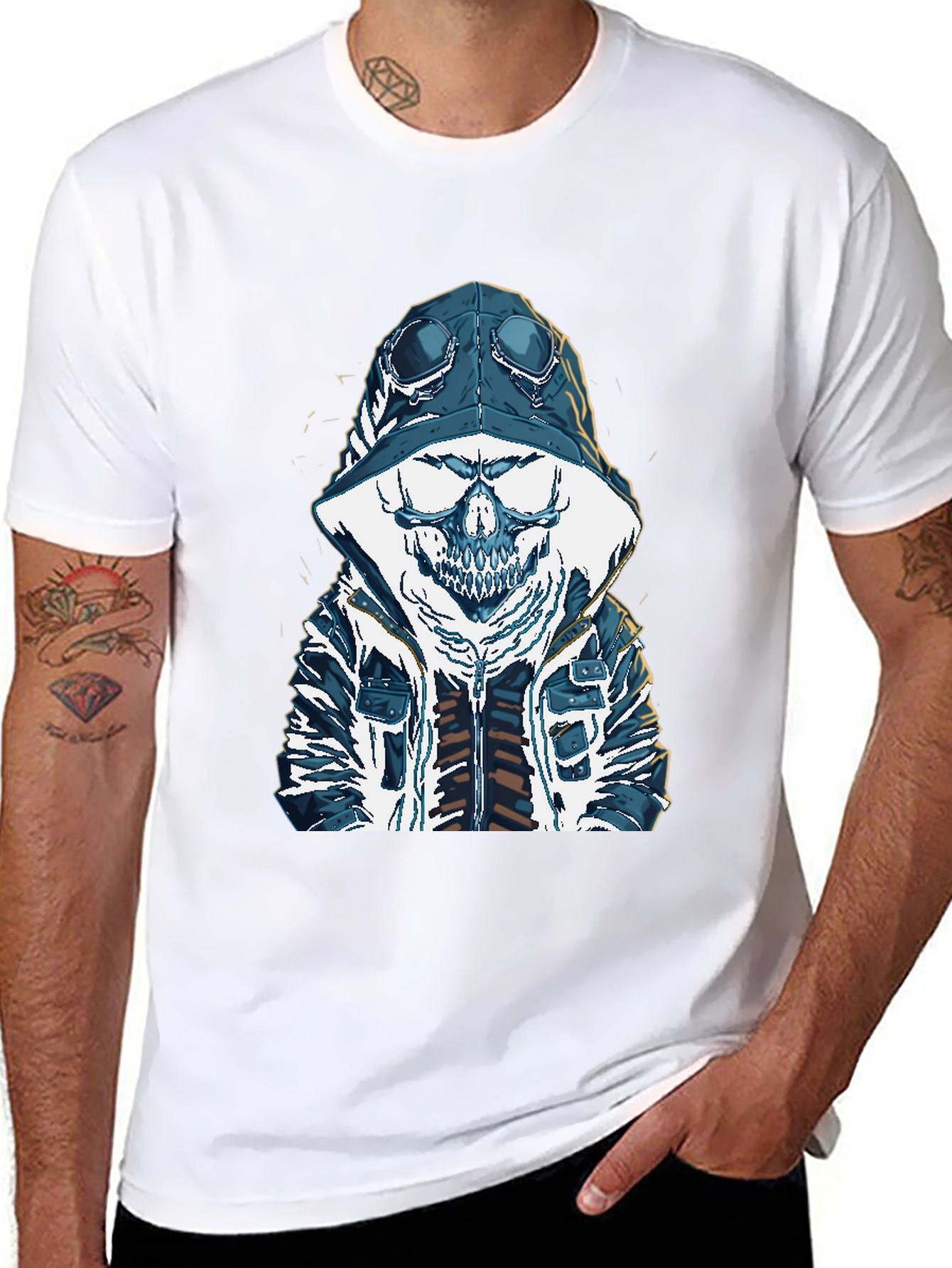 Skull Graphic Print Tee