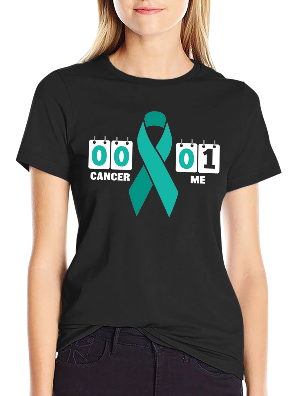 Cancer Awareness Ribbon Graphic Tee