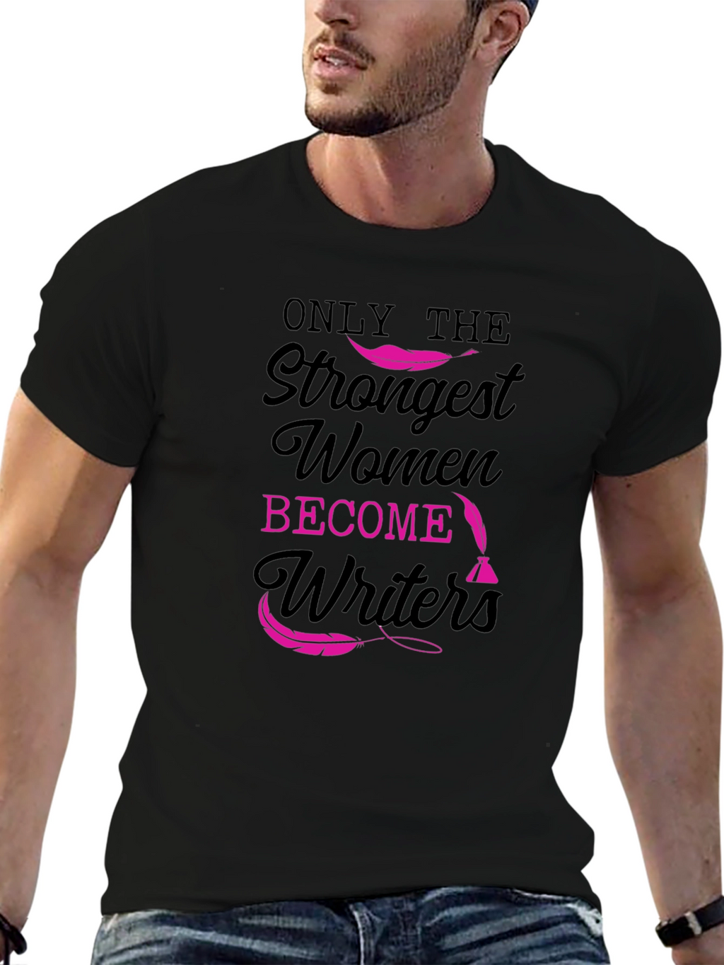 Strongest Women Writers Black Graphic T-Shirt