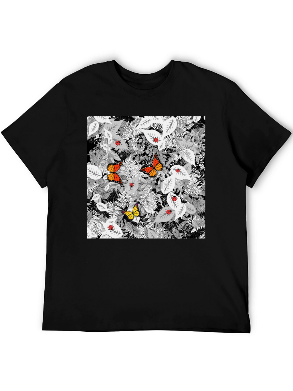 Butterfly & Ladybug Graphic Tee - Nature Print