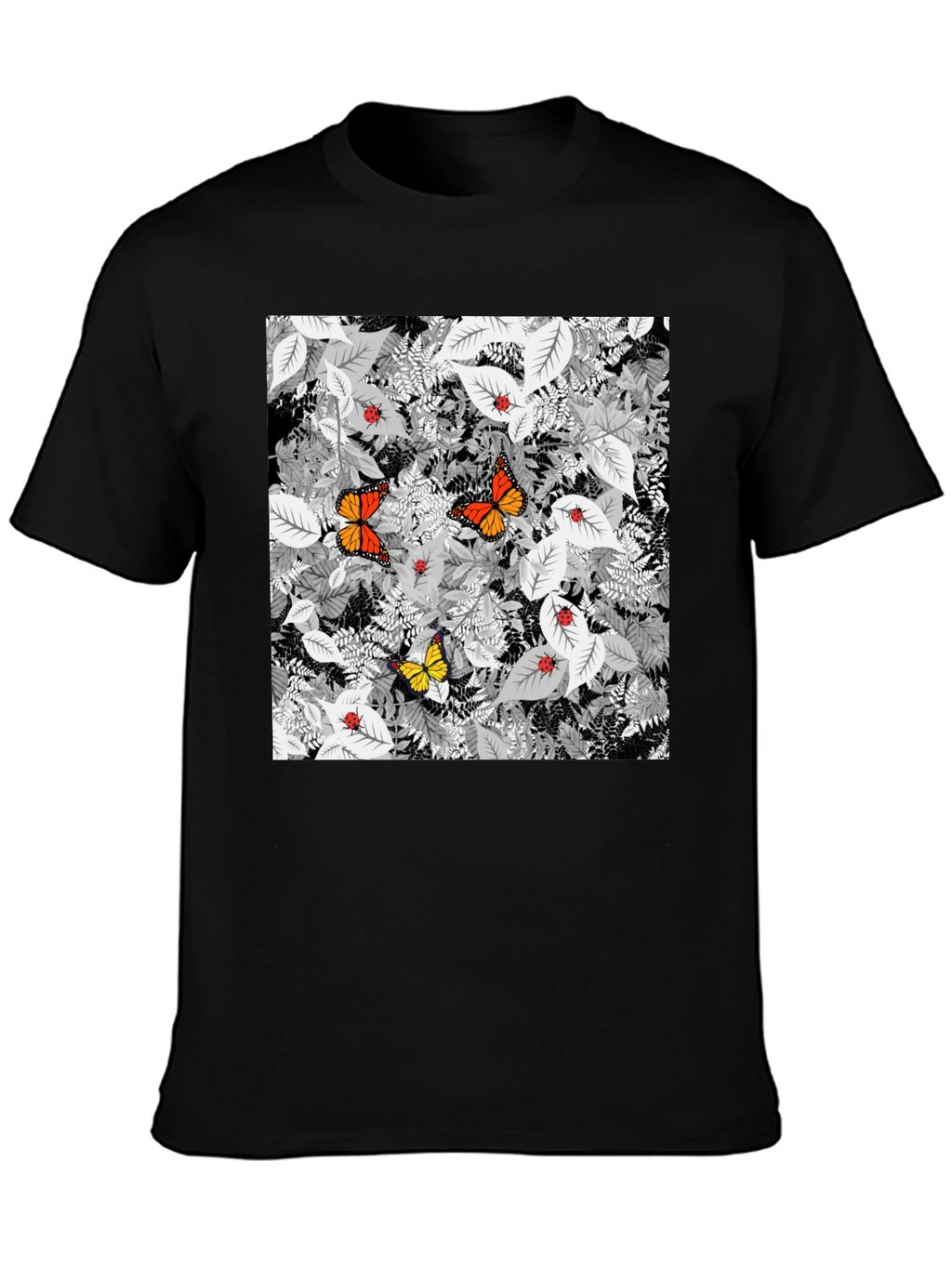 Butterfly & Ladybug Graphic Tee - Nature Print