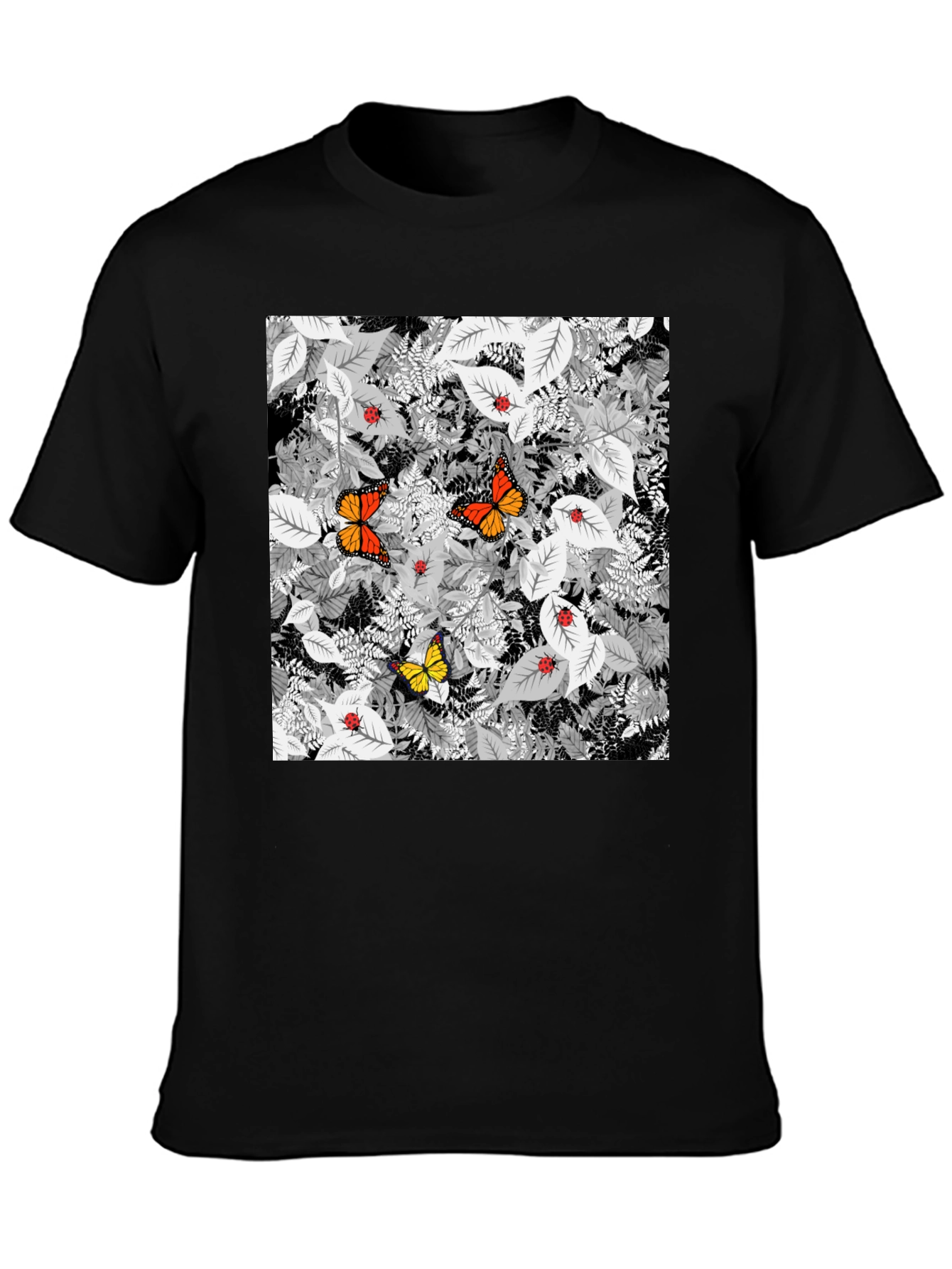 Butterfly & Ladybug Graphic Tee - Nature Print