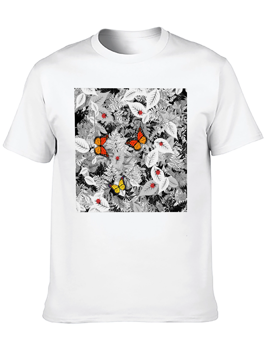 Butterfly & Ladybug Graphic Tee - Nature Print