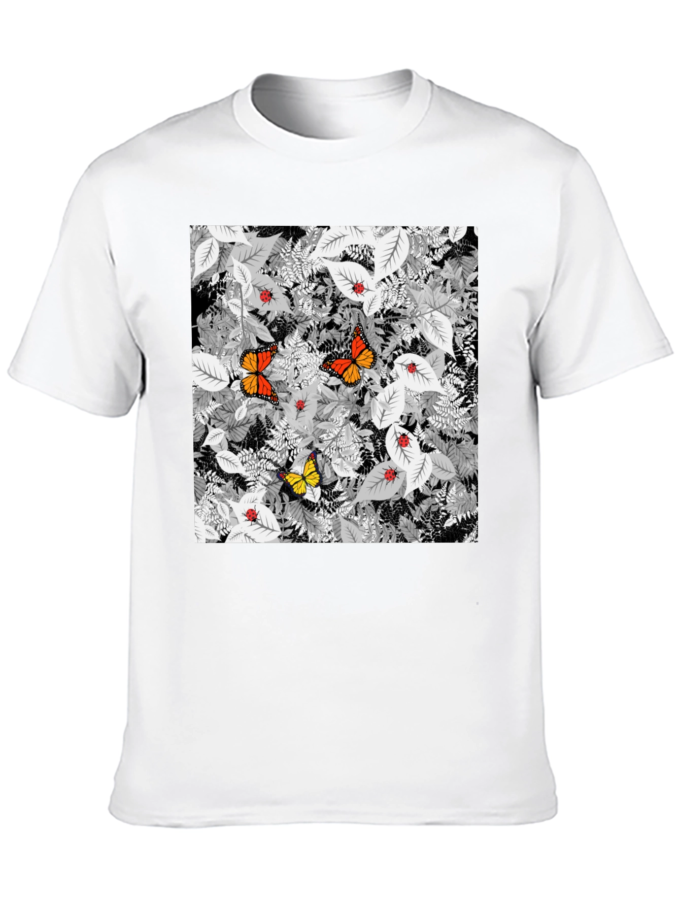 Butterfly & Ladybug Graphic Tee - Nature Print