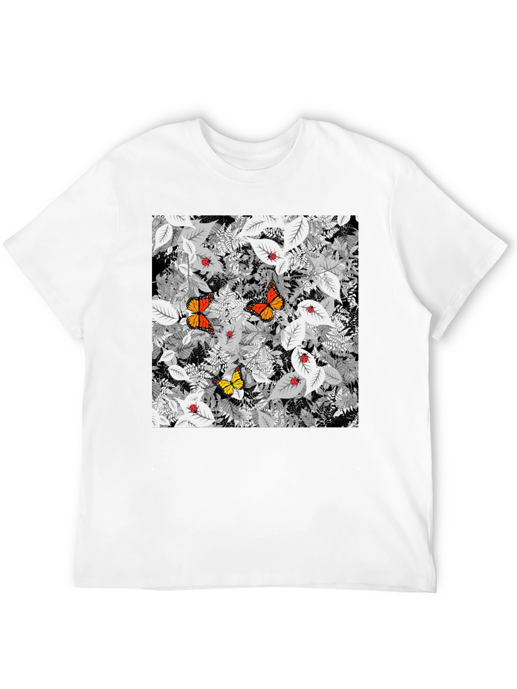 Butterfly & Ladybug Graphic Tee - Nature Print