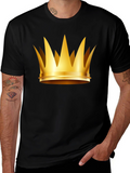 Gold Crown Graphic T-Shirt - Kingly Style