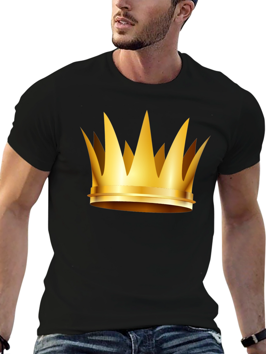 Gold Crown Graphic T-Shirt - Kingly Style