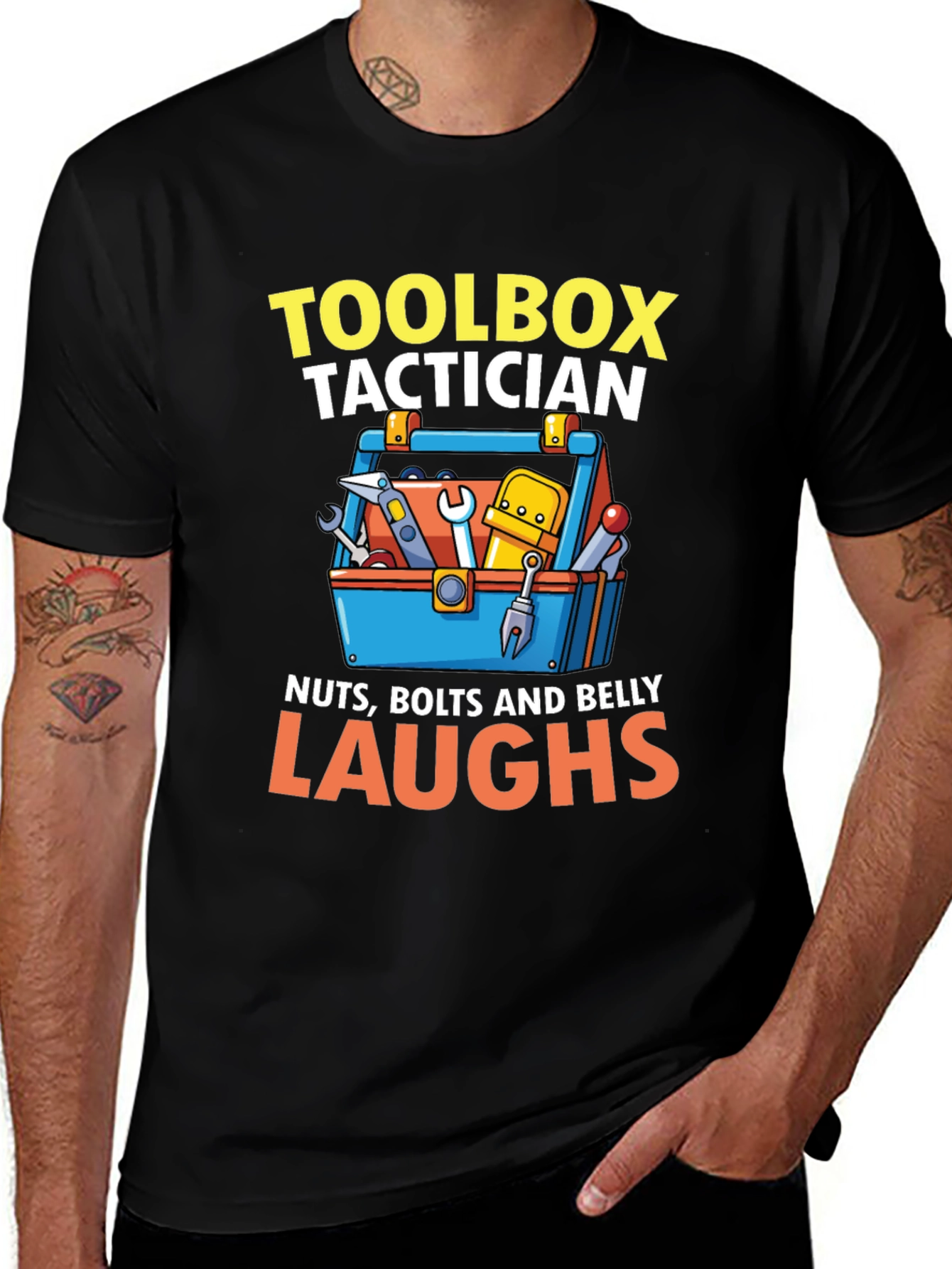 Toolbox Tactician T-Shirt - Nuts Bolts & Belly Laughs