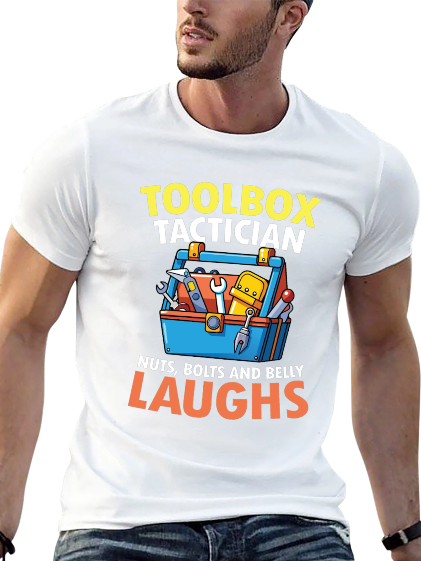 Toolbox Tactician T-Shirt - Nuts Bolts & Belly Laughs