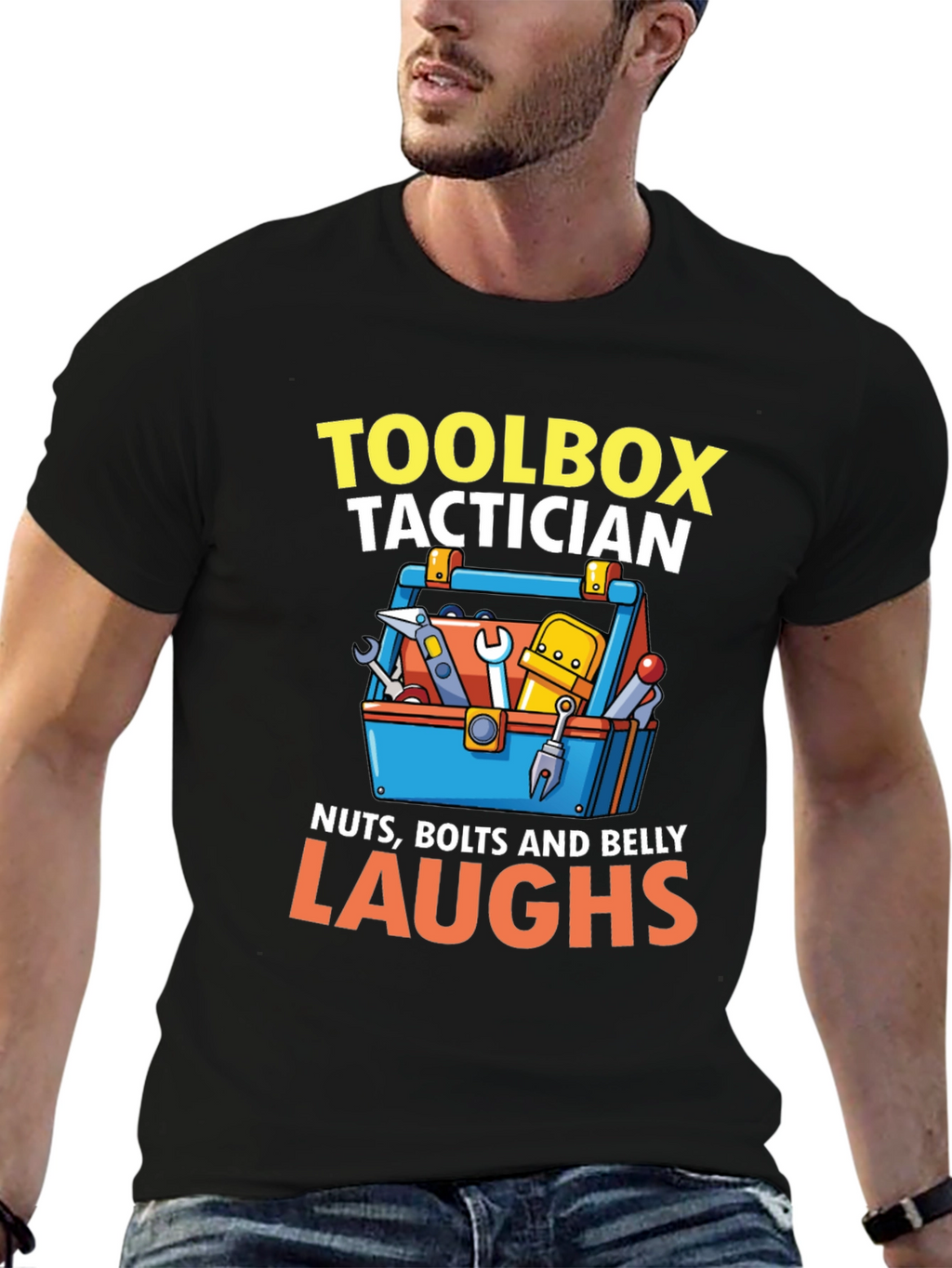 Toolbox Tactician T-Shirt - Nuts Bolts & Belly Laughs