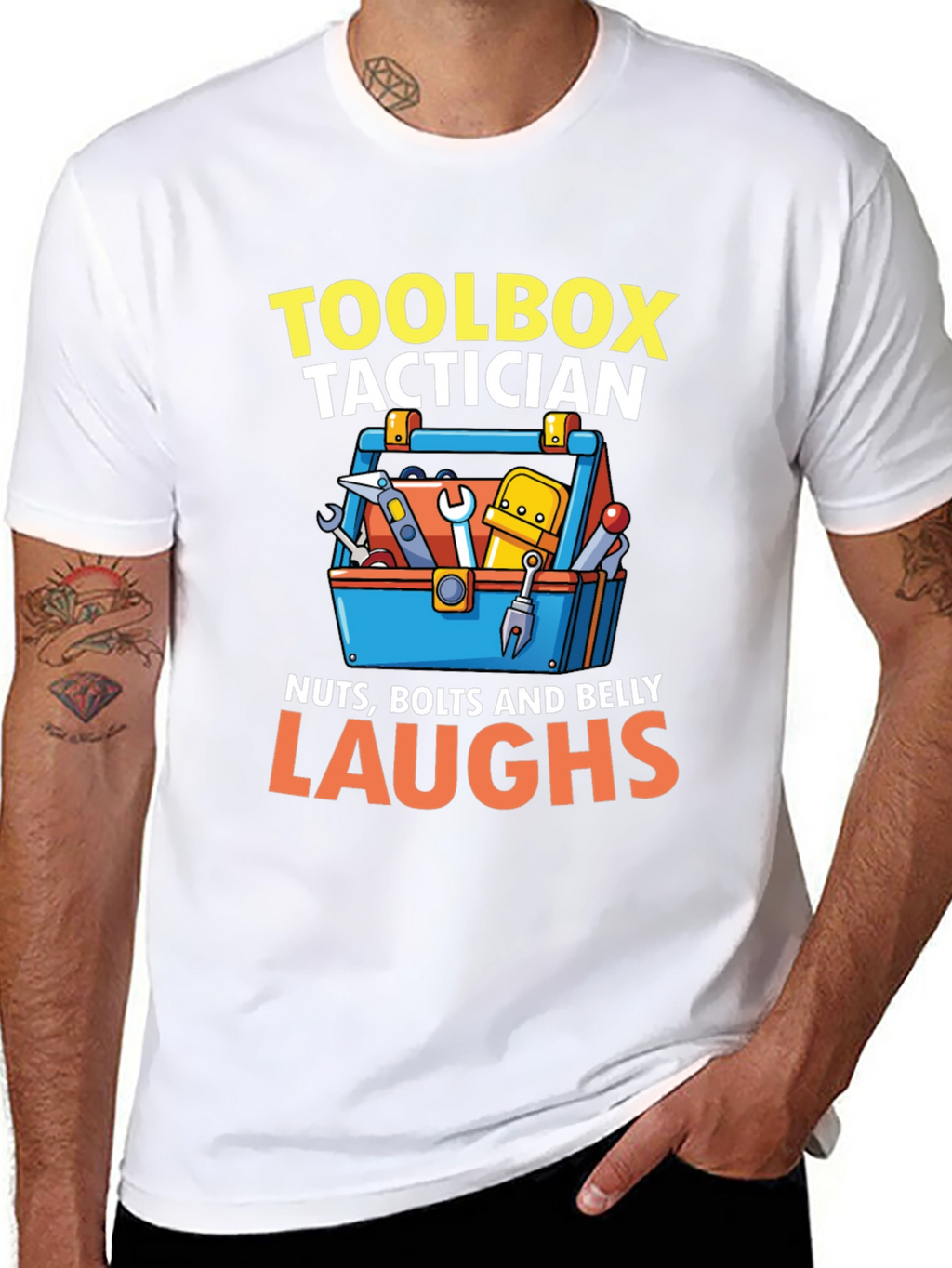 Toolbox Tactician T-Shirt - Nuts Bolts & Belly Laughs