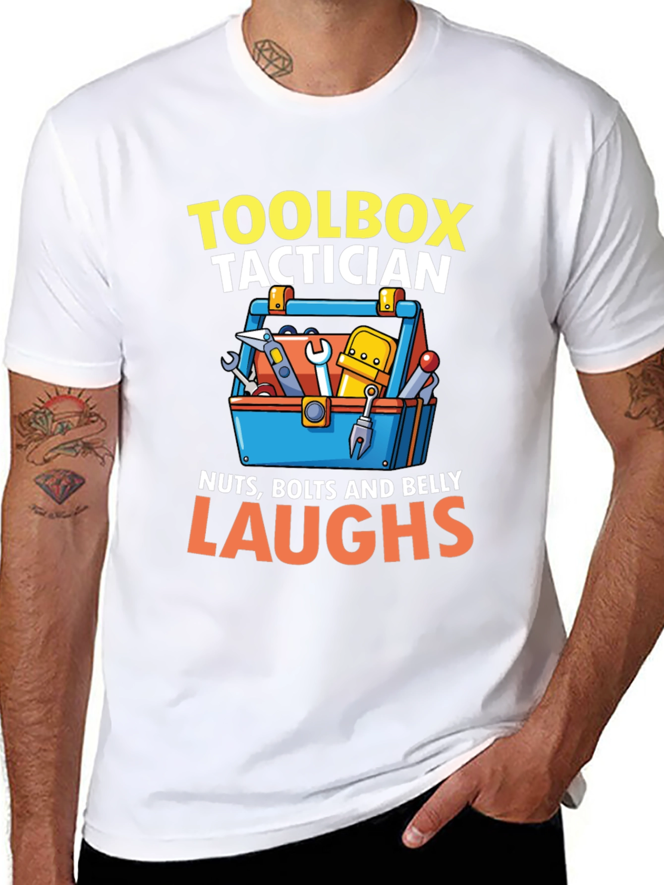Toolbox Tactician T-Shirt - Nuts Bolts & Belly Laughs