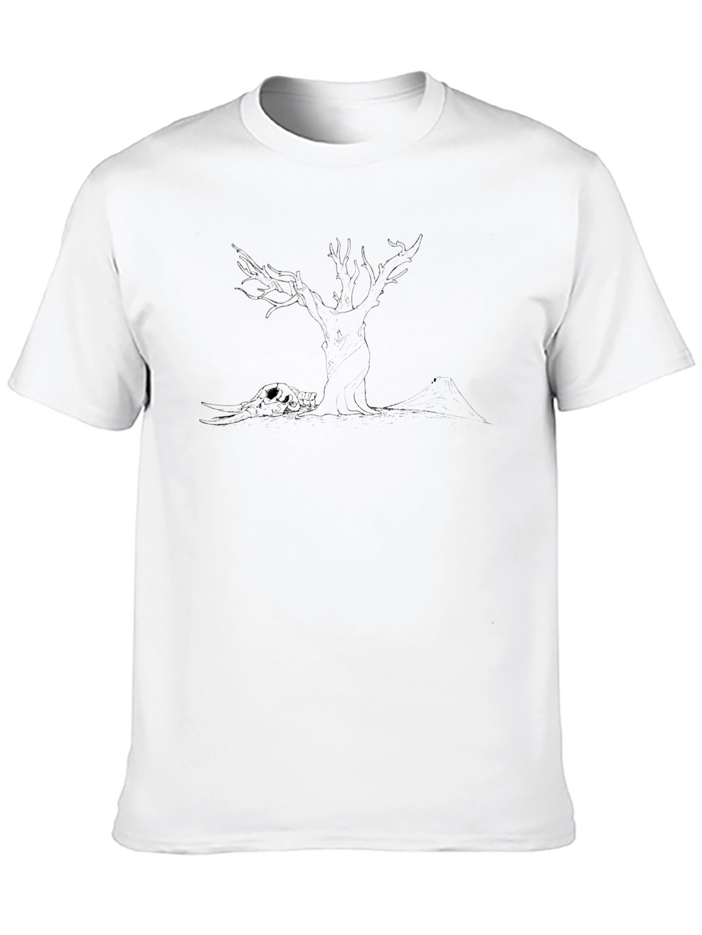 Mens Graphic Tee - Tree and Skull Design