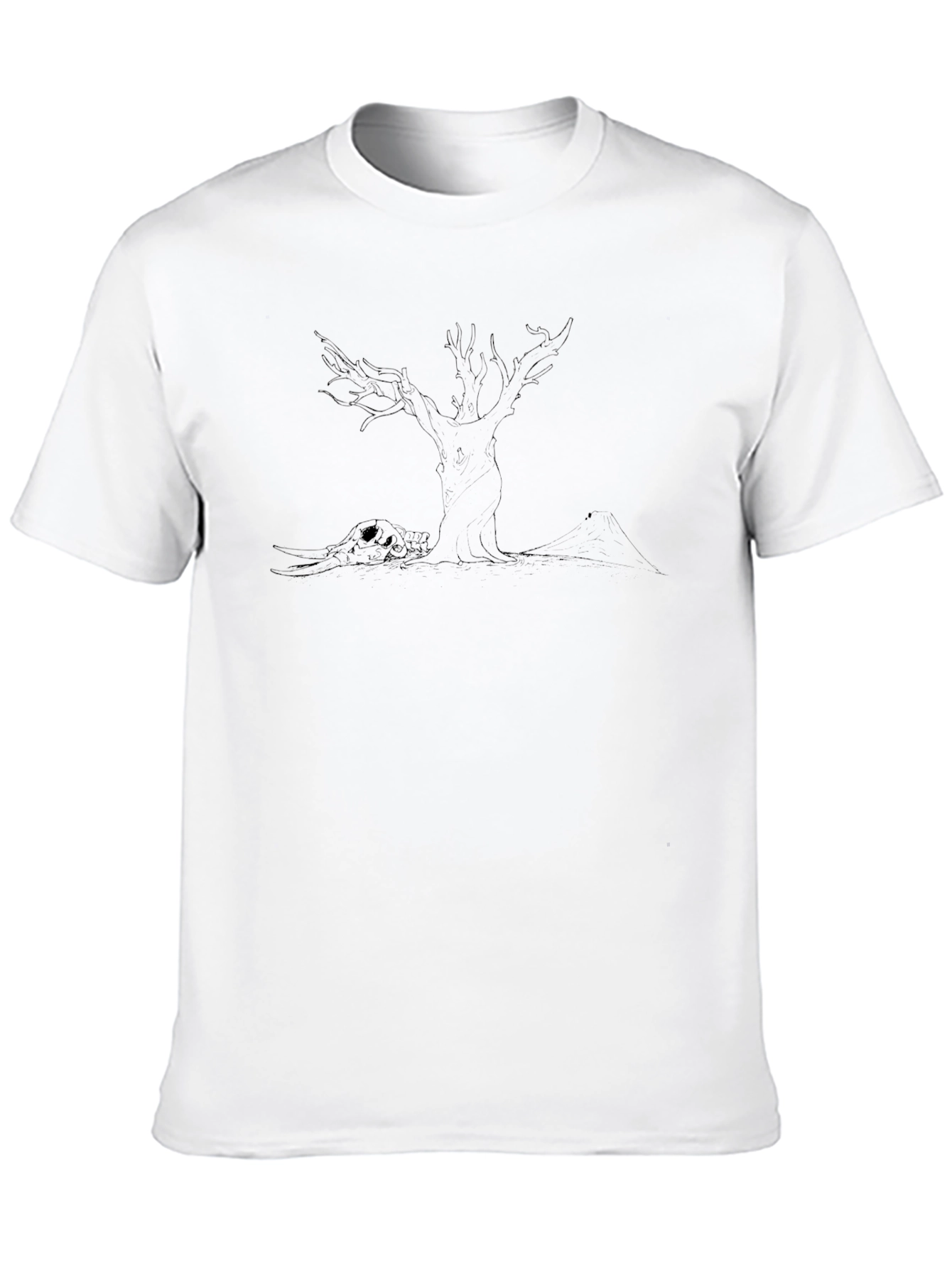 Mens Graphic Tee - Tree and Skull Design