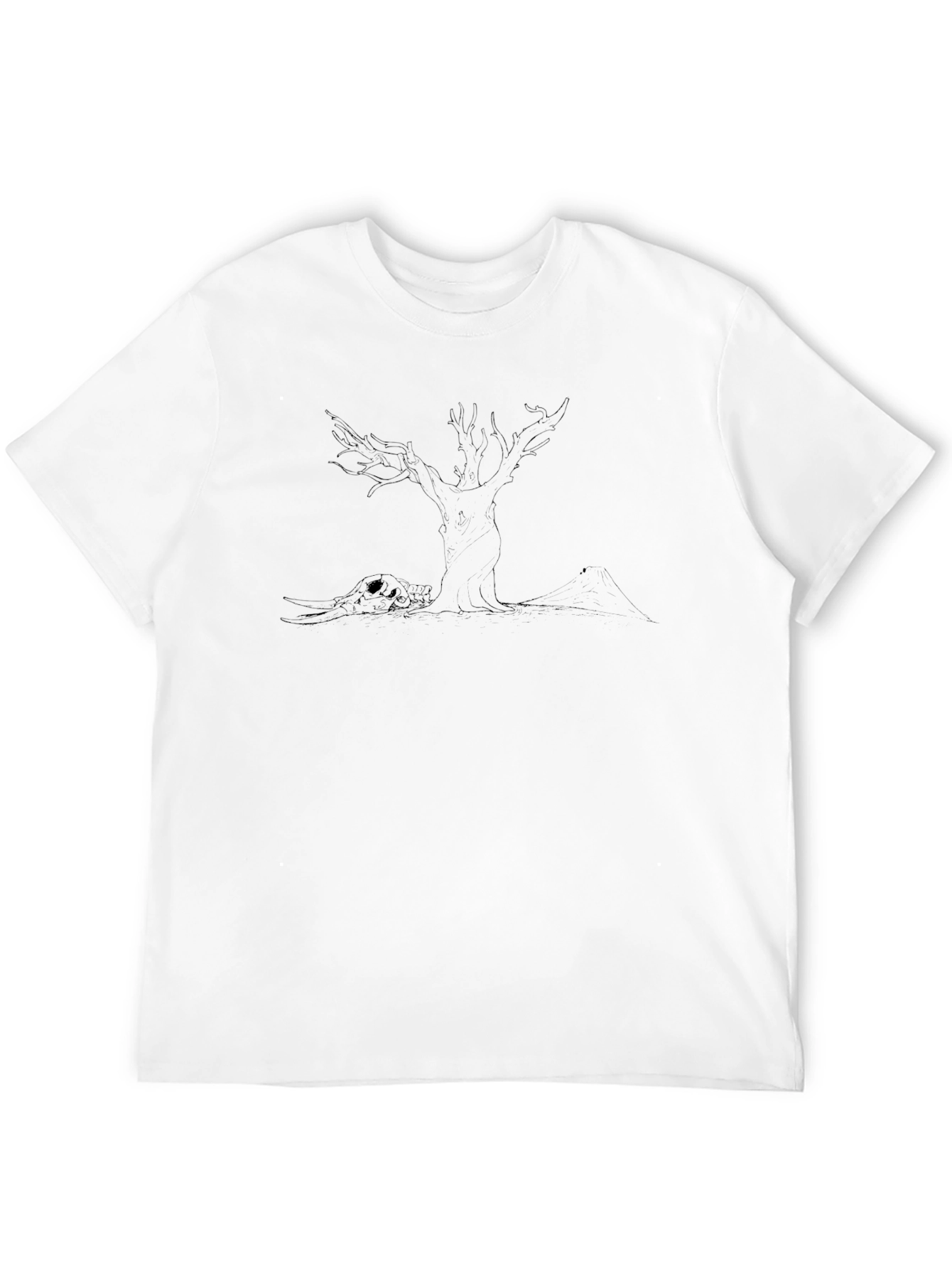 Mens Graphic Tee - Tree and Skull Design