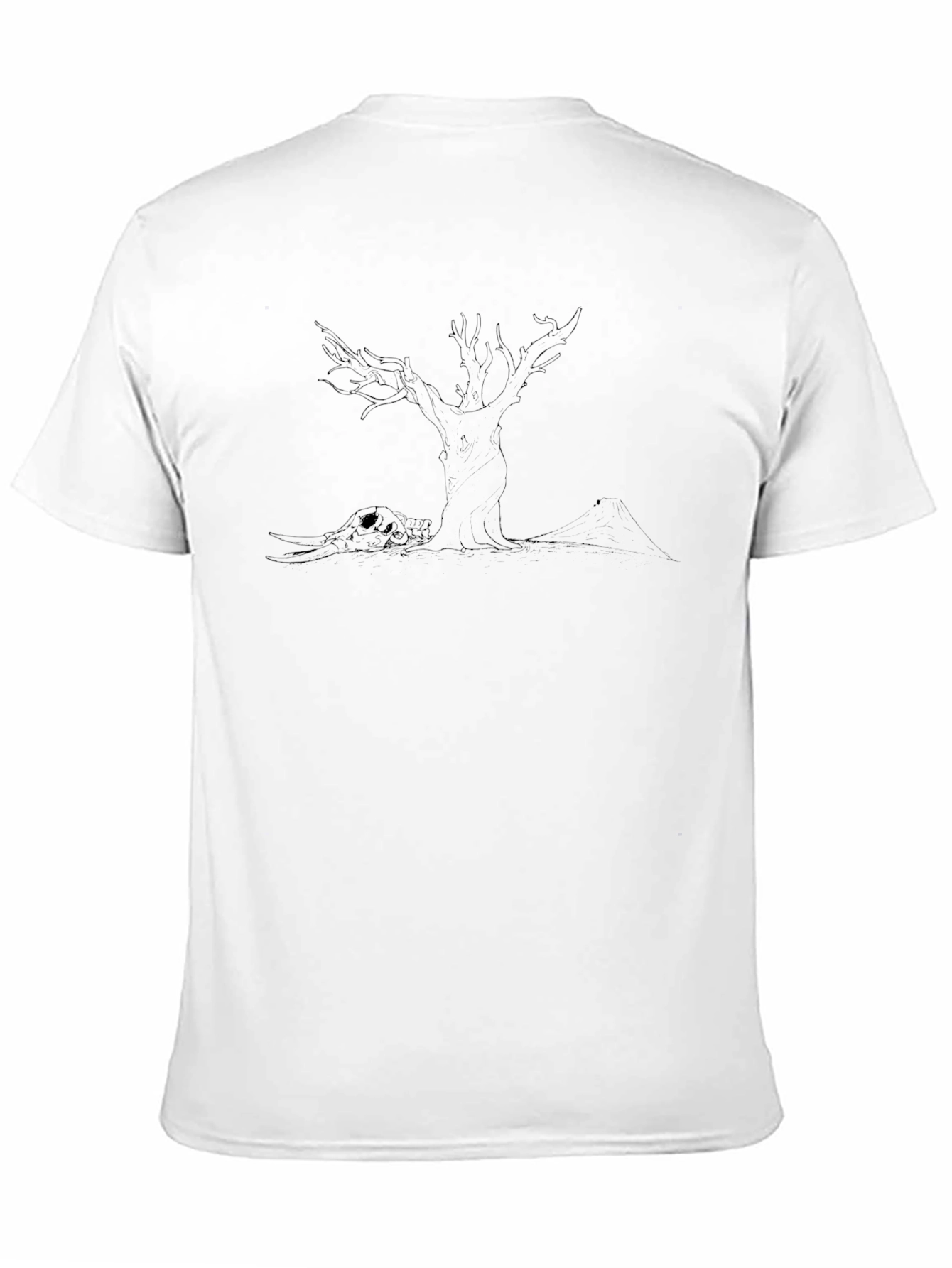 Mens Graphic Tee - Tree and Skull Design