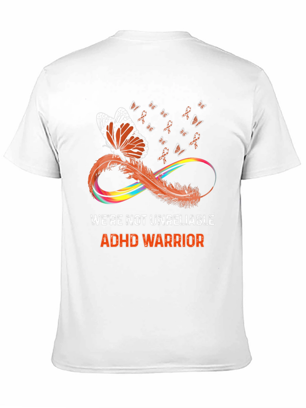 ADHD Warrior T-Shirt Butterfly Infinity Ribbon Design