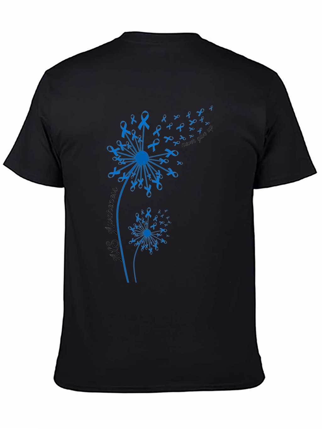 ALS Awareness Dandelion T-Shirt - Never Give Up