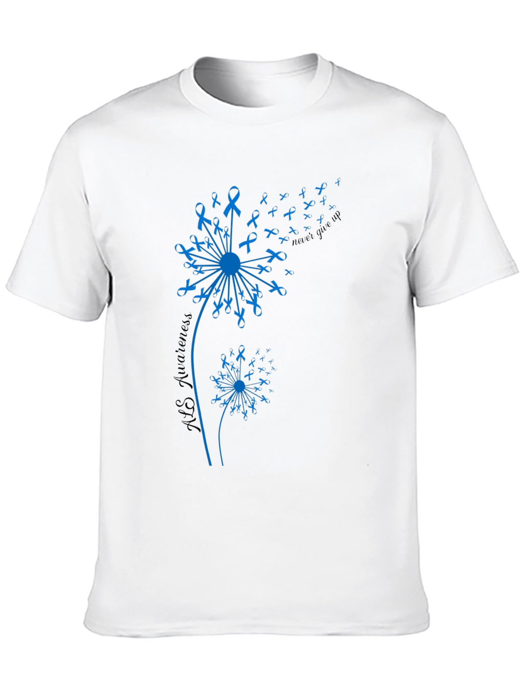 ALS Awareness Dandelion T-Shirt - Never Give Up