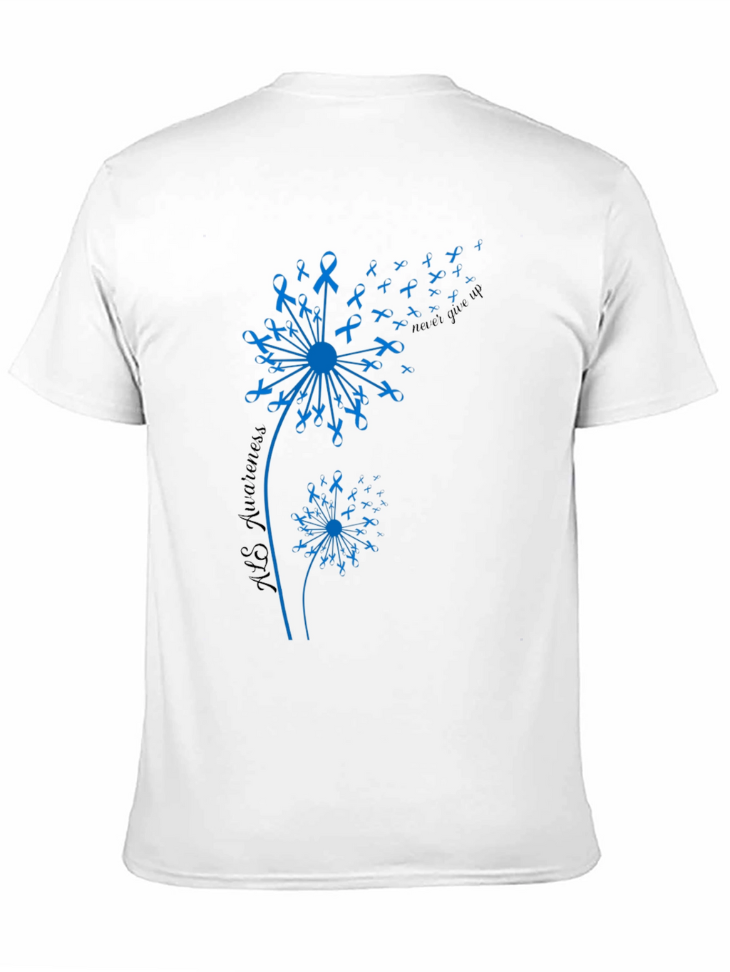 ALS Awareness Dandelion T-Shirt - Never Give Up