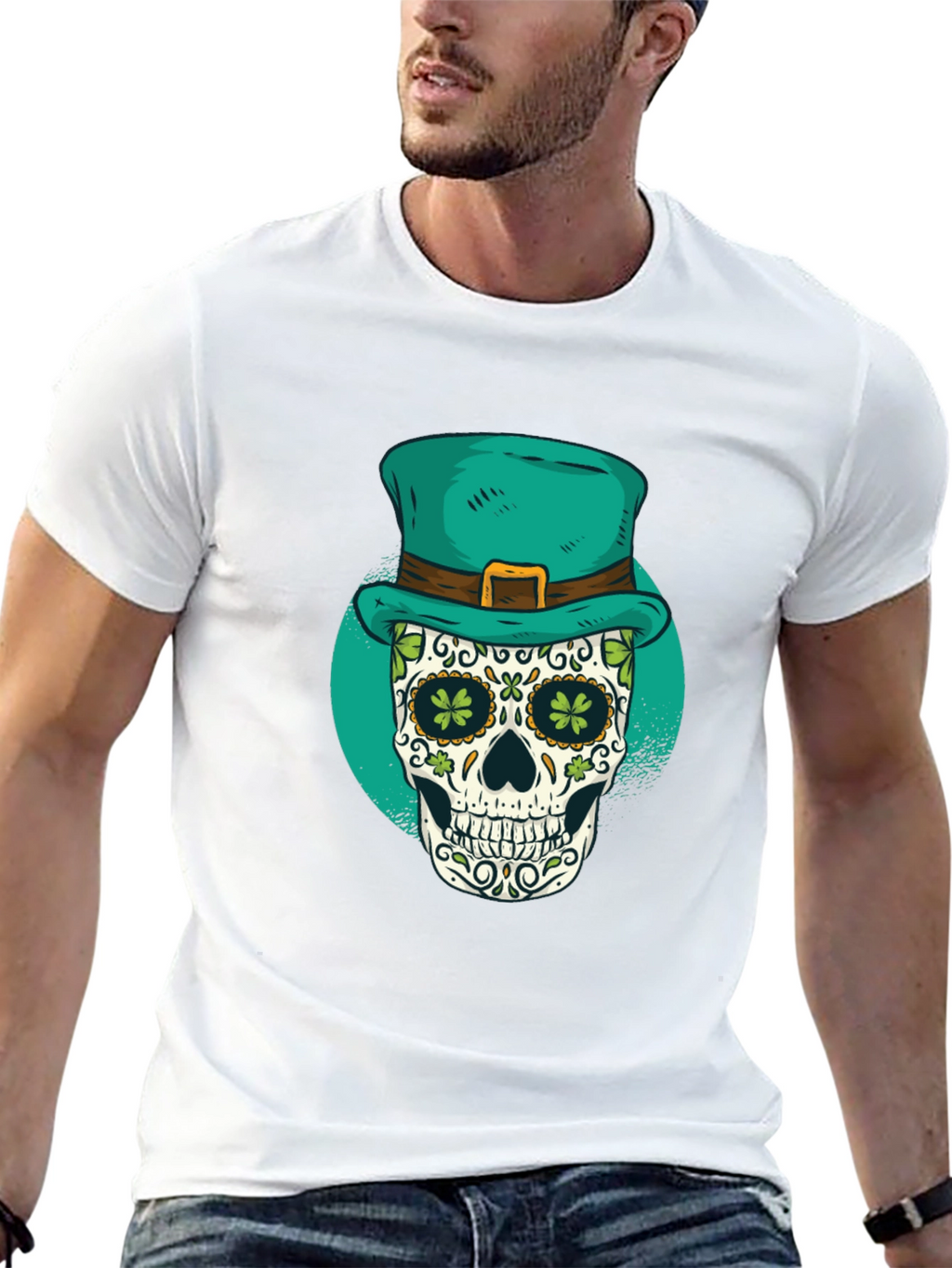St Patricks Day Skull T-Shirt