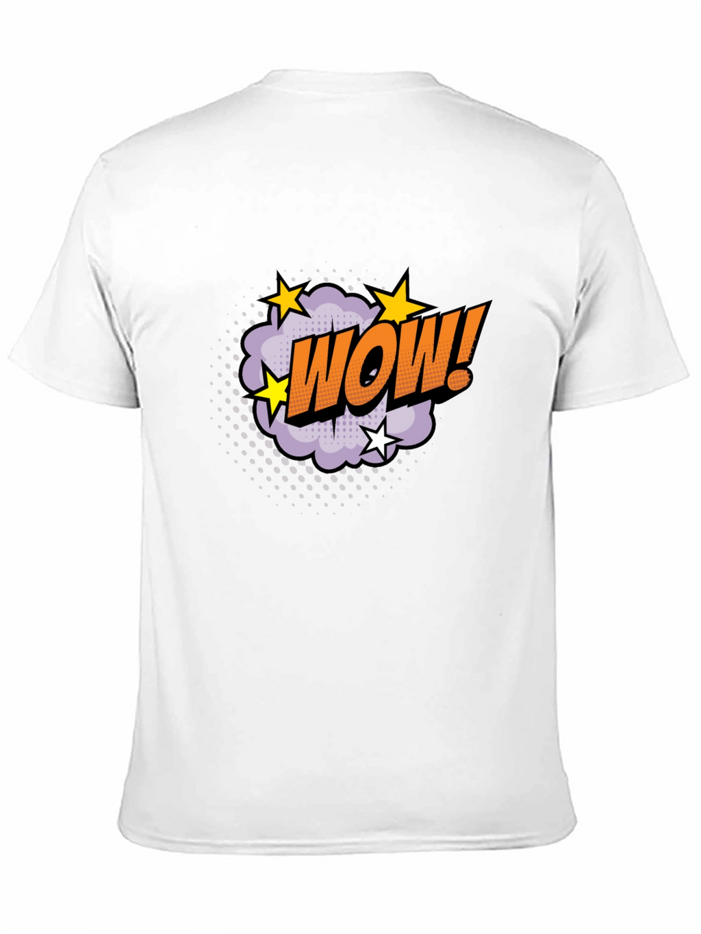 WOW! Graphic Tee - Comic Book Style Black T-Shirt