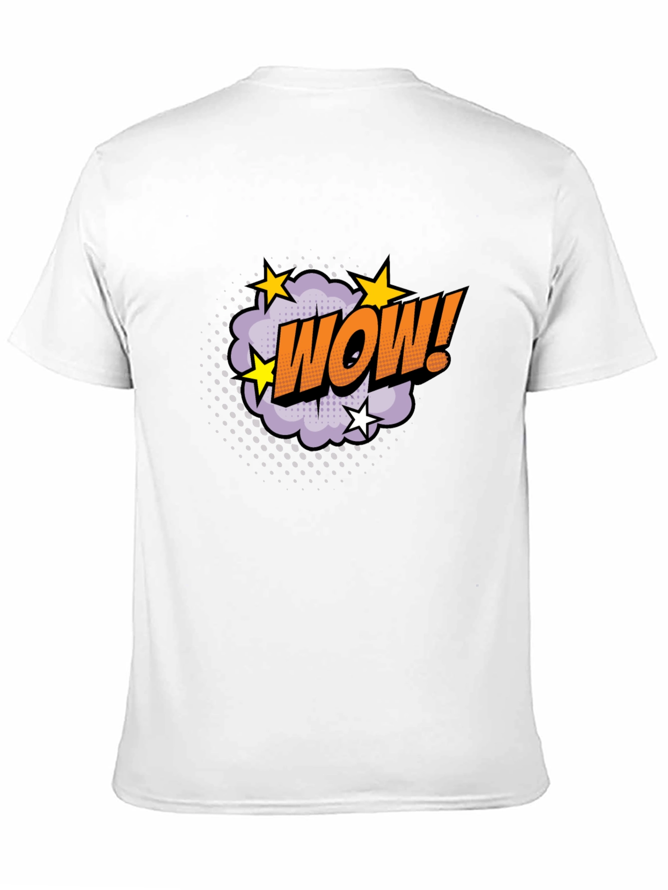 WOW! Graphic Tee - Comic Book Style Black T-Shirt